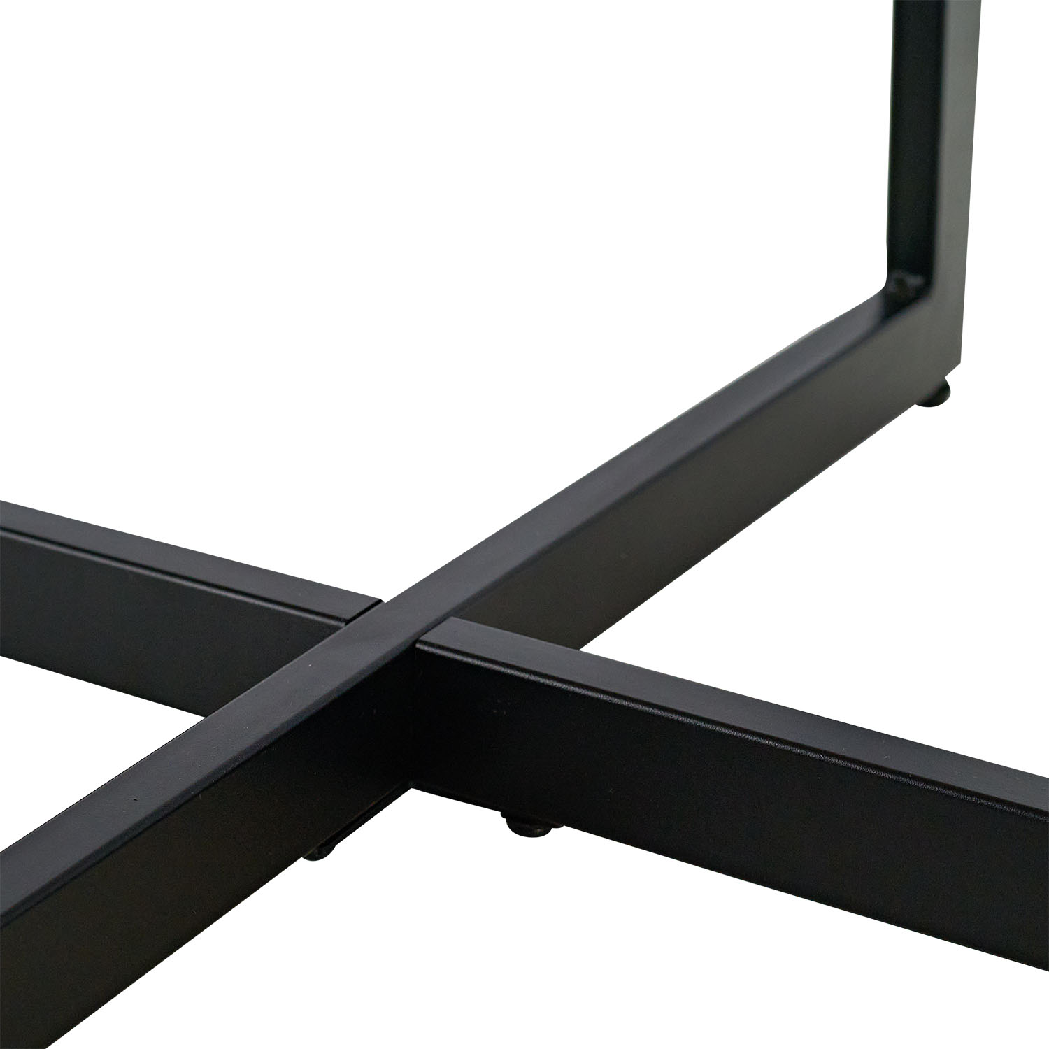 Modern Dining Table Kitchen Table Wooden Table 80x80 cm Oak Black Metal 4 Seater