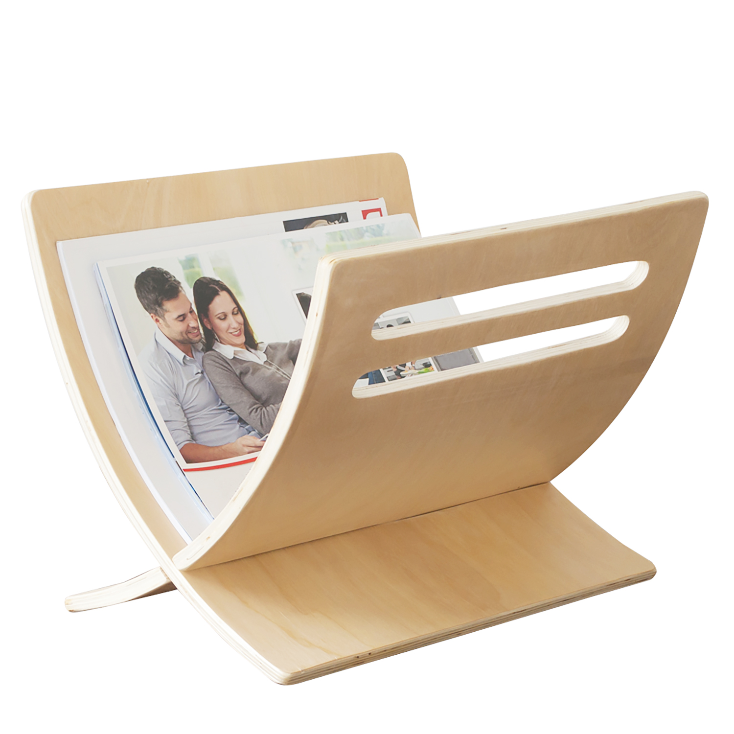 Newspaper Rack Natural Magazine Holder