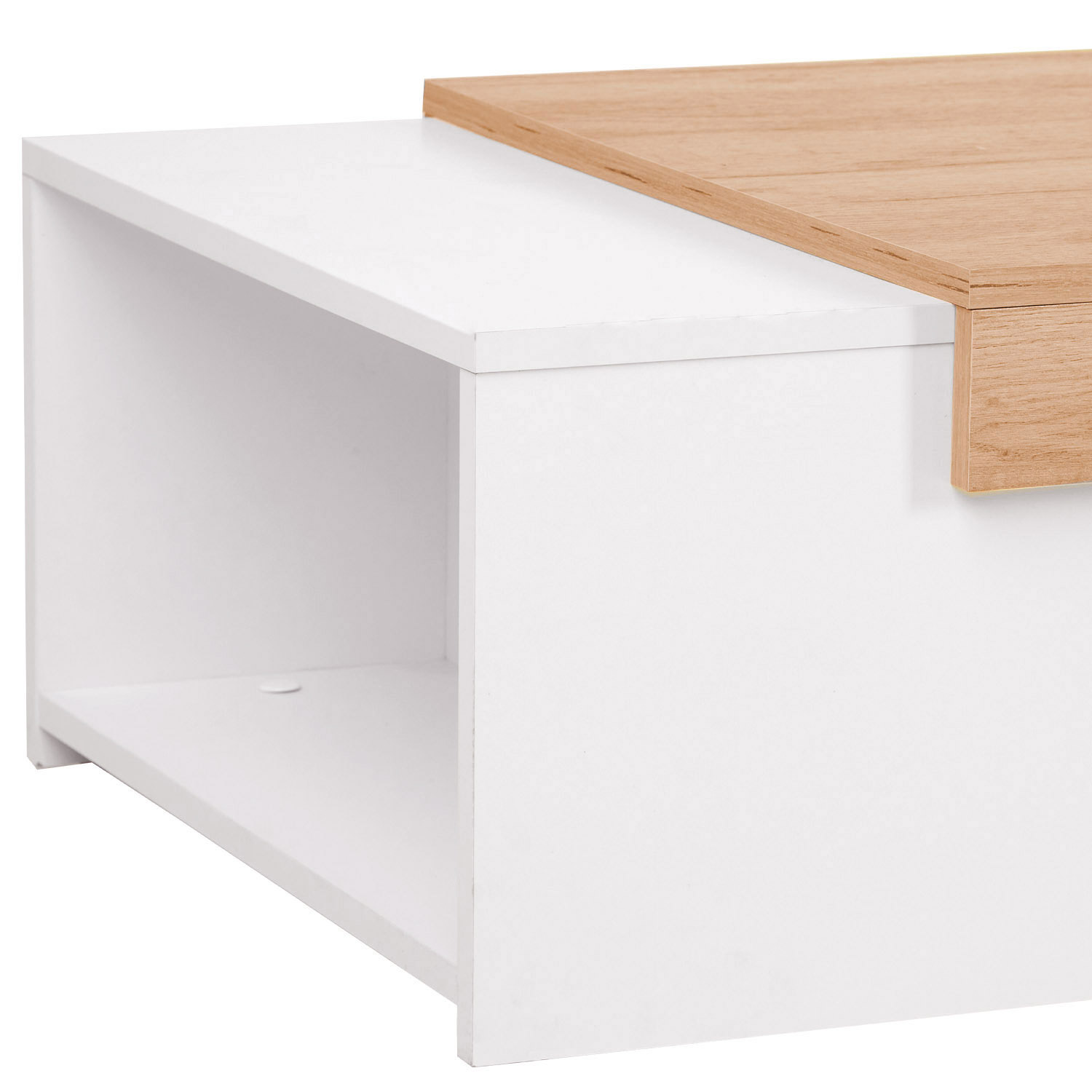 Table de salon Table basse Chêne Blanc Table de salon Naturelle Table d'appoint en bois Moderne