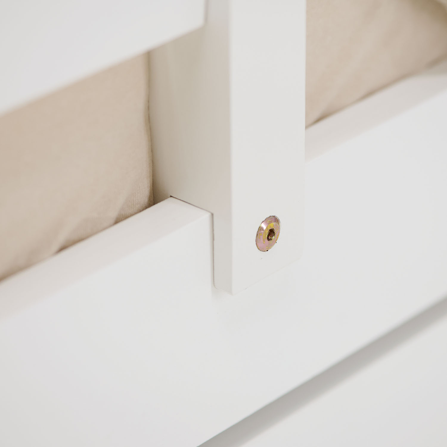 Children's Bed 90x200 cm White | House Bed with Fall Protection and Bed Drawer | Montessori | Single Bed | with Slatted Frame | Wood