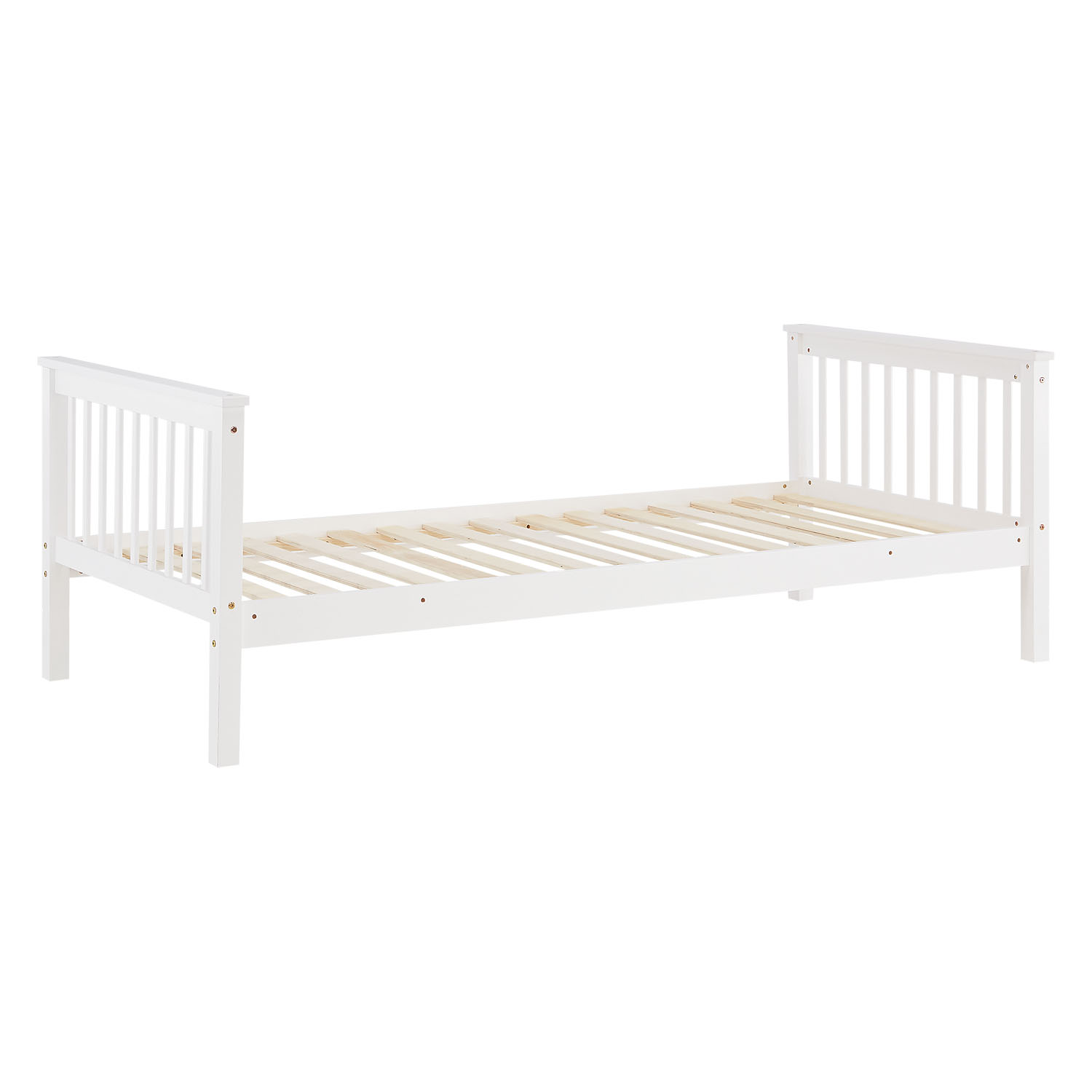 Bunk Bed 90x200 cm White | Kids Bed with Mattress | Storage | Fall Protection | Convertible | Massif pine wood