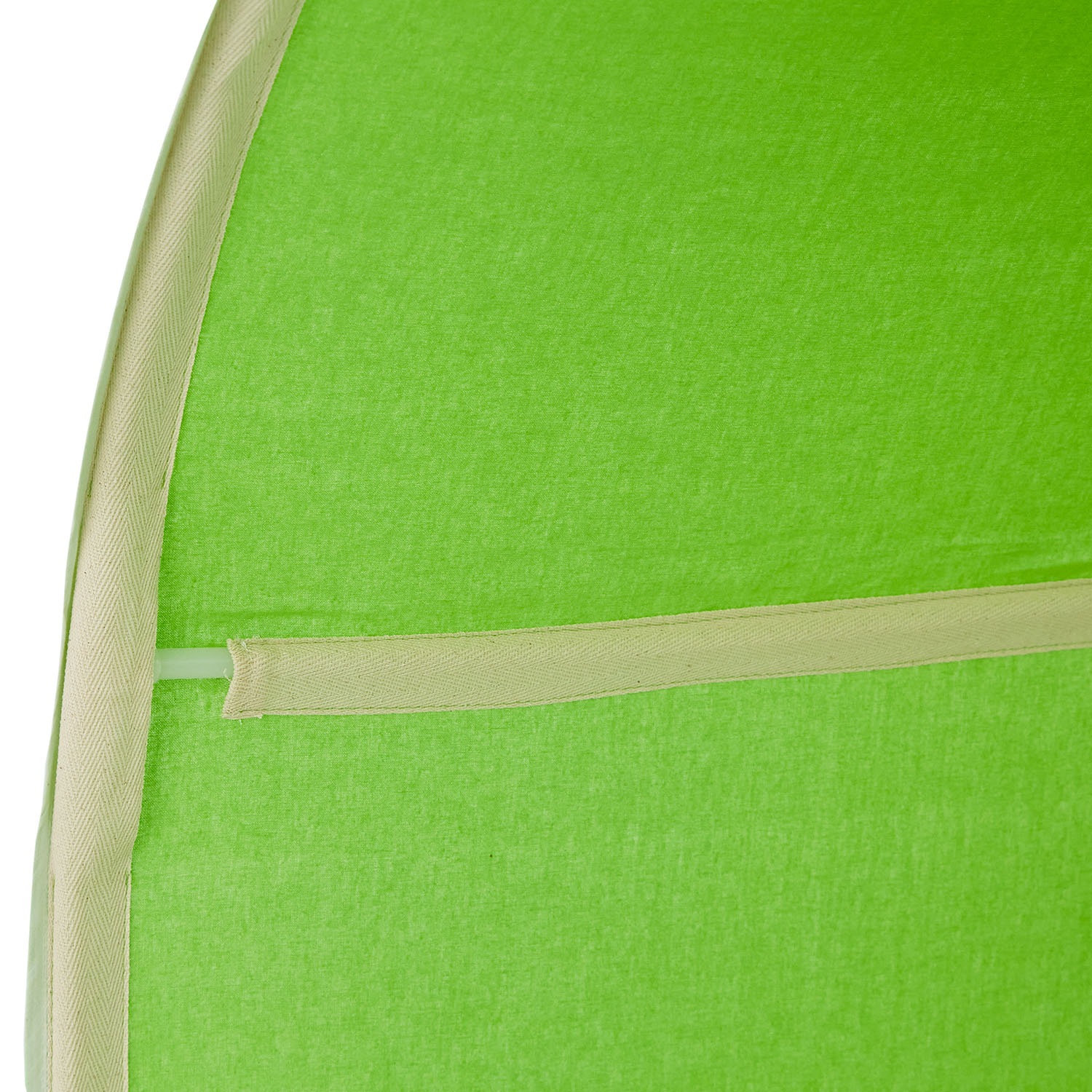 Loft Bed for Kids 90x200 cm White with Curtain in Green | Tunnel | with Slatted Frame