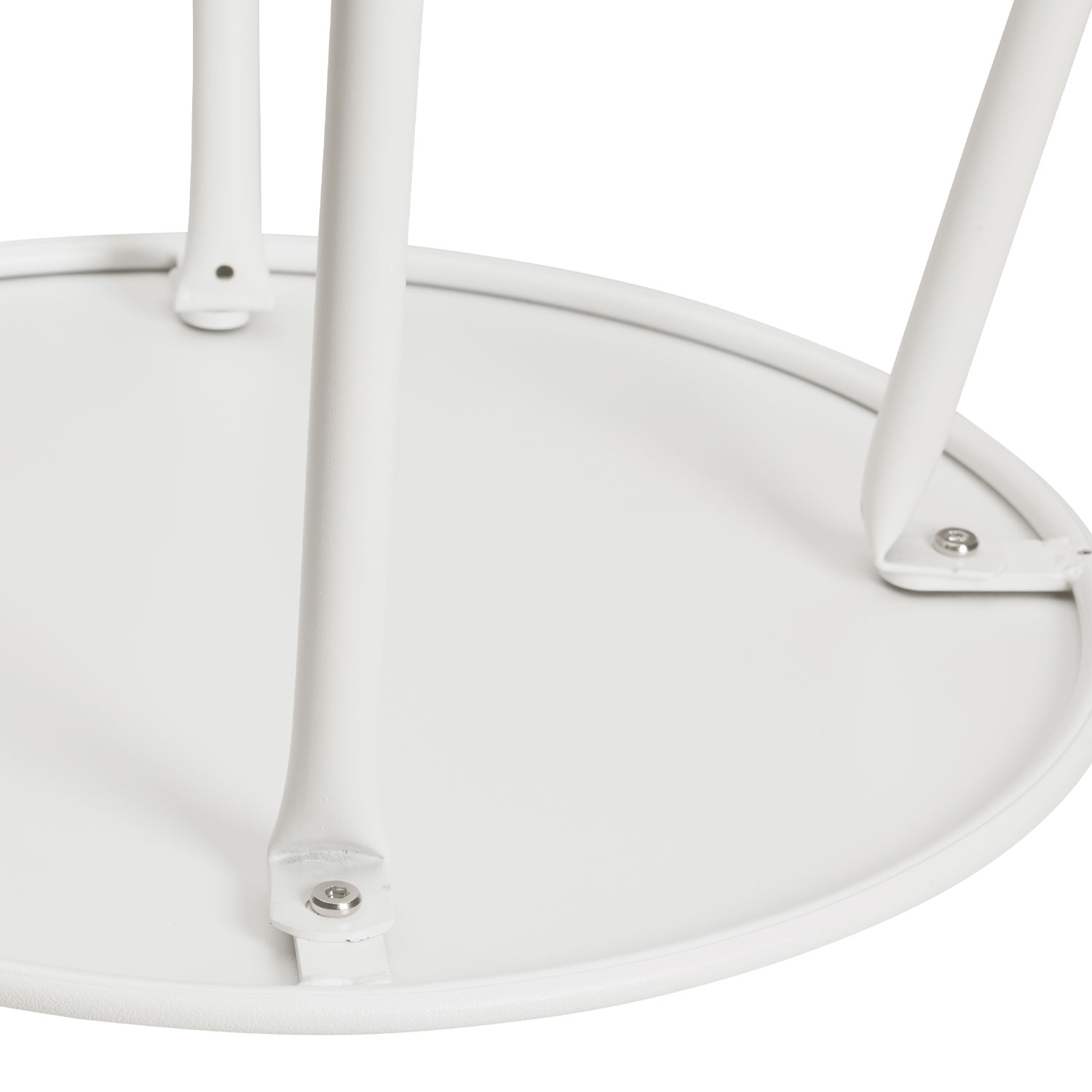 Coffee table Side table Round Garden Table White Metal Small table Outdoor table Bistro table