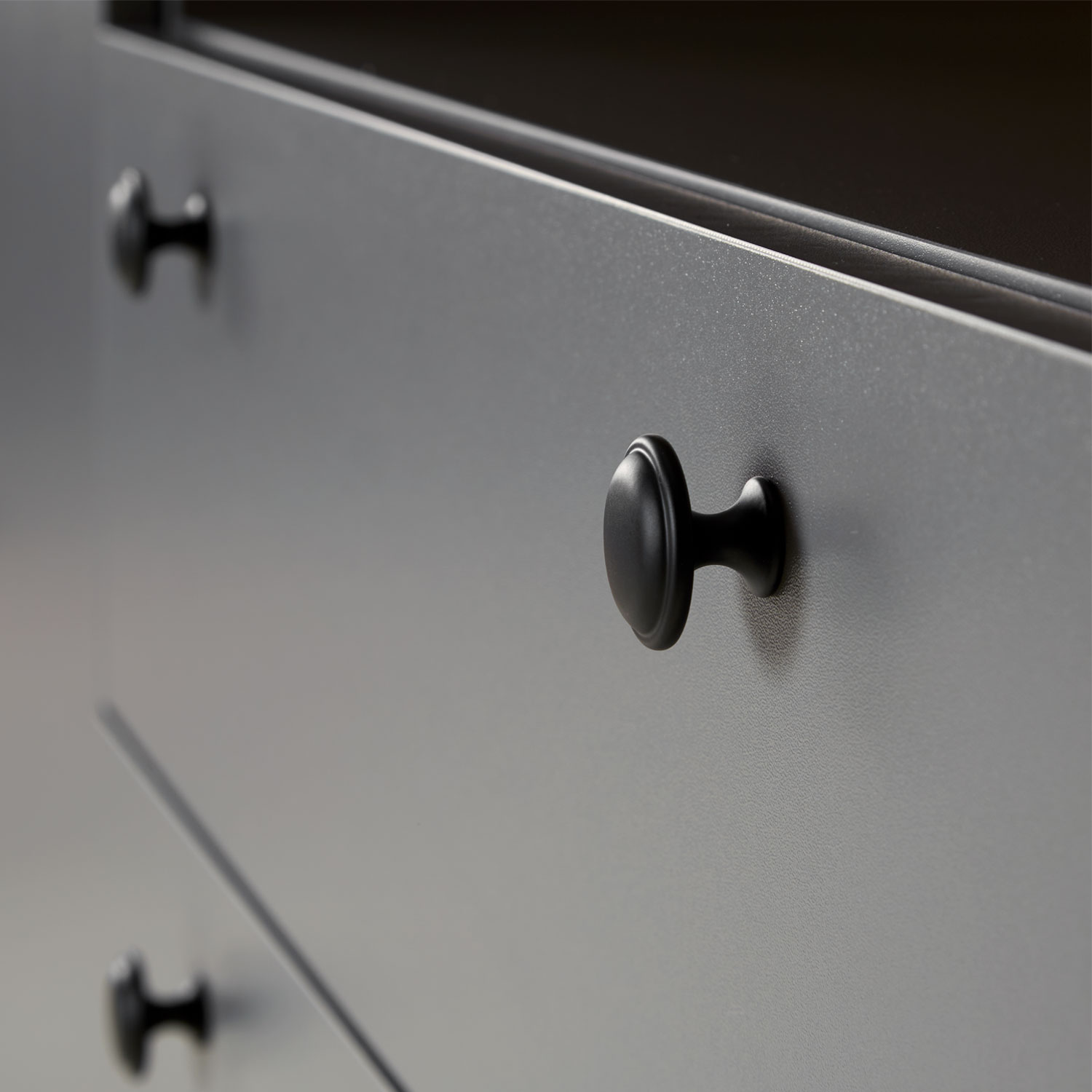 Chest of Drawers Sideboard Grey 166.5 cm Wood Solid Cupboard with 3 Drawers Highboard Living Room Cabinet