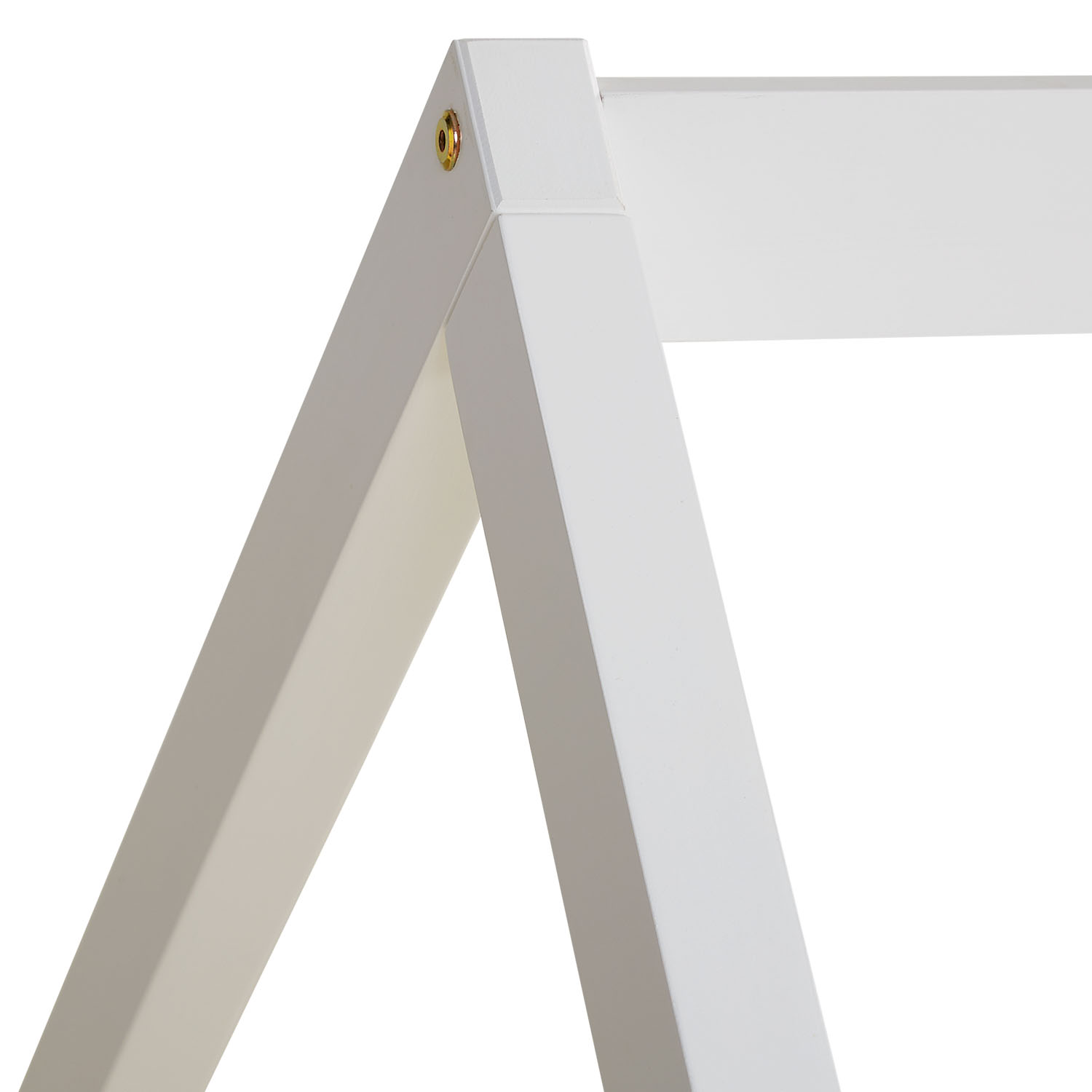 Children's Bed 90x200 cm White | House Bed with Fall Protection | Montessori | Single Bed | with Slatted Frame | Wood