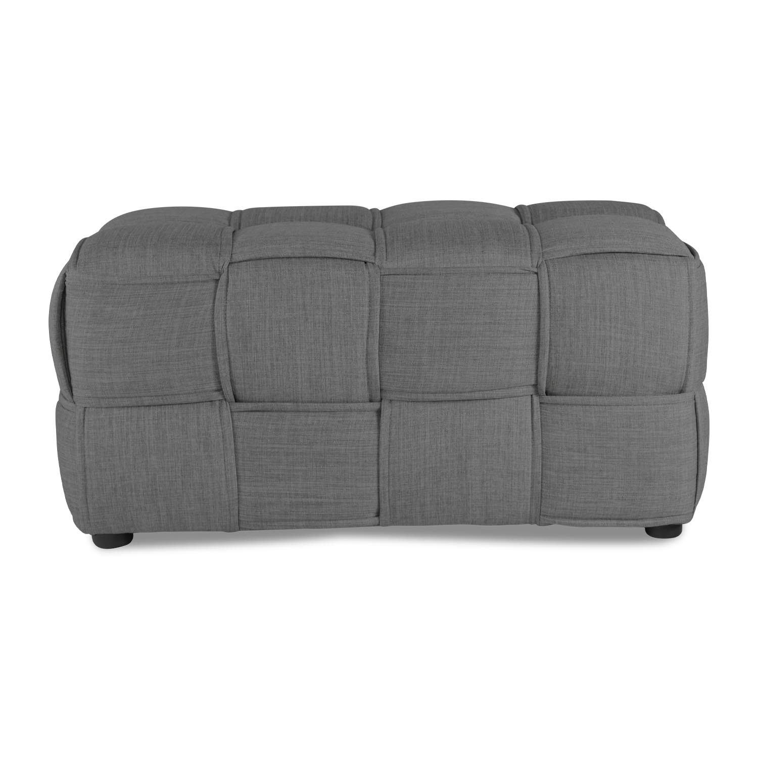 Bench Stool Grey 2 Seater Cube Seat Upholstered Stool Upholstery Chair