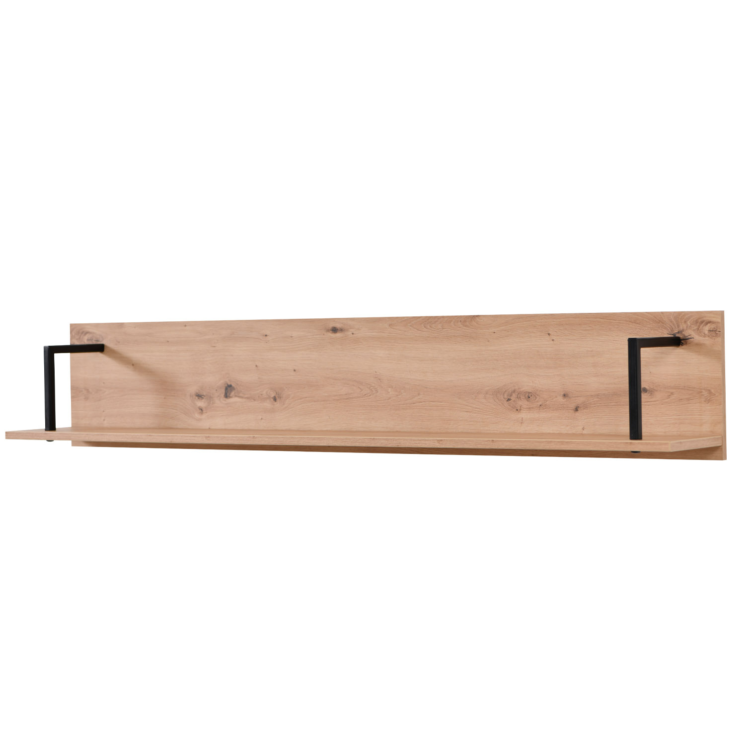 Shelf Wall Shelf Hanging Shelf Wood Metal Black Natural Industrial Style Kitchen Shelf