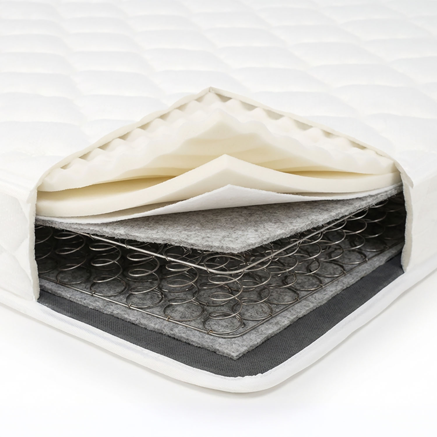 90x200 cm Spring Mattress Medium Firm (H3) – Bonnell Open Coil Single Mattress with White Fabric Cover