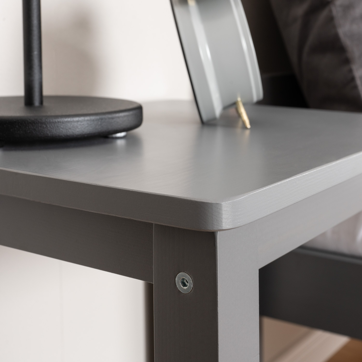 Bedside table grey Sofa Table Wooden Nightstand