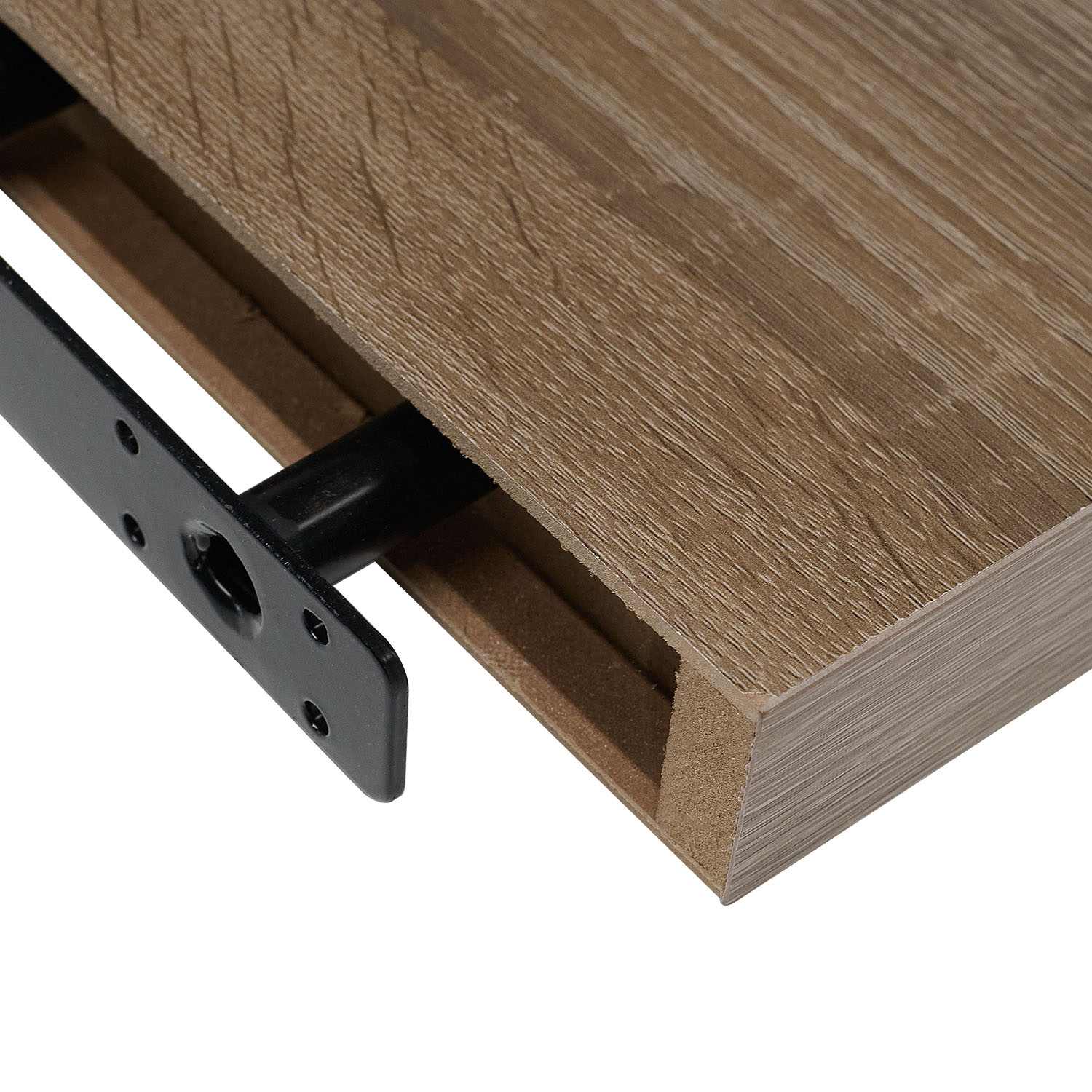 Floating Wall Shelf 23.5x23.5 cm Sonoma Dark Oak Effect Square Wooden Shelf for Living Room Bedroom Kitchen