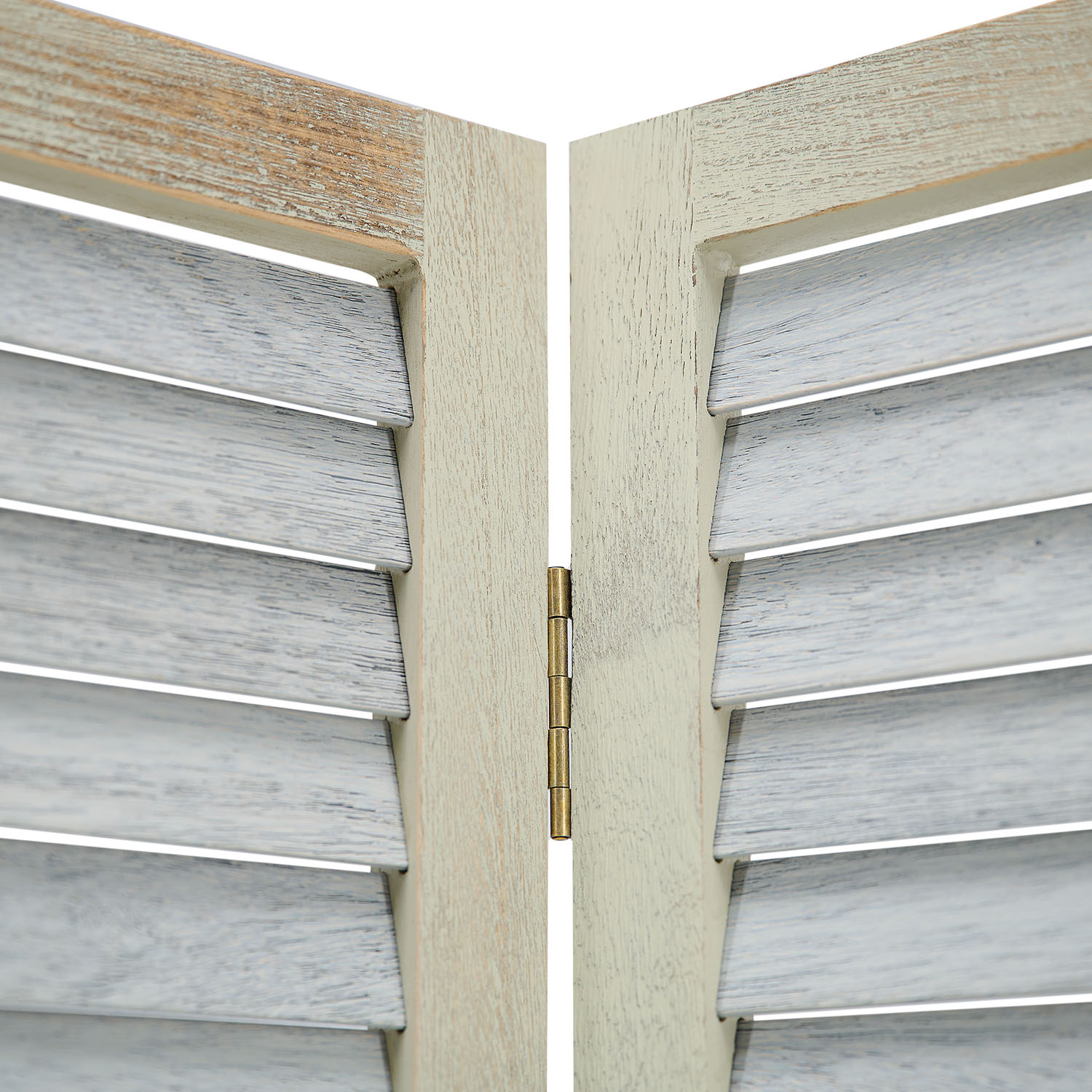 Paravent Grey Wooden Slats | 3-panel | Wood | Room Divider Partition Privacy Screen