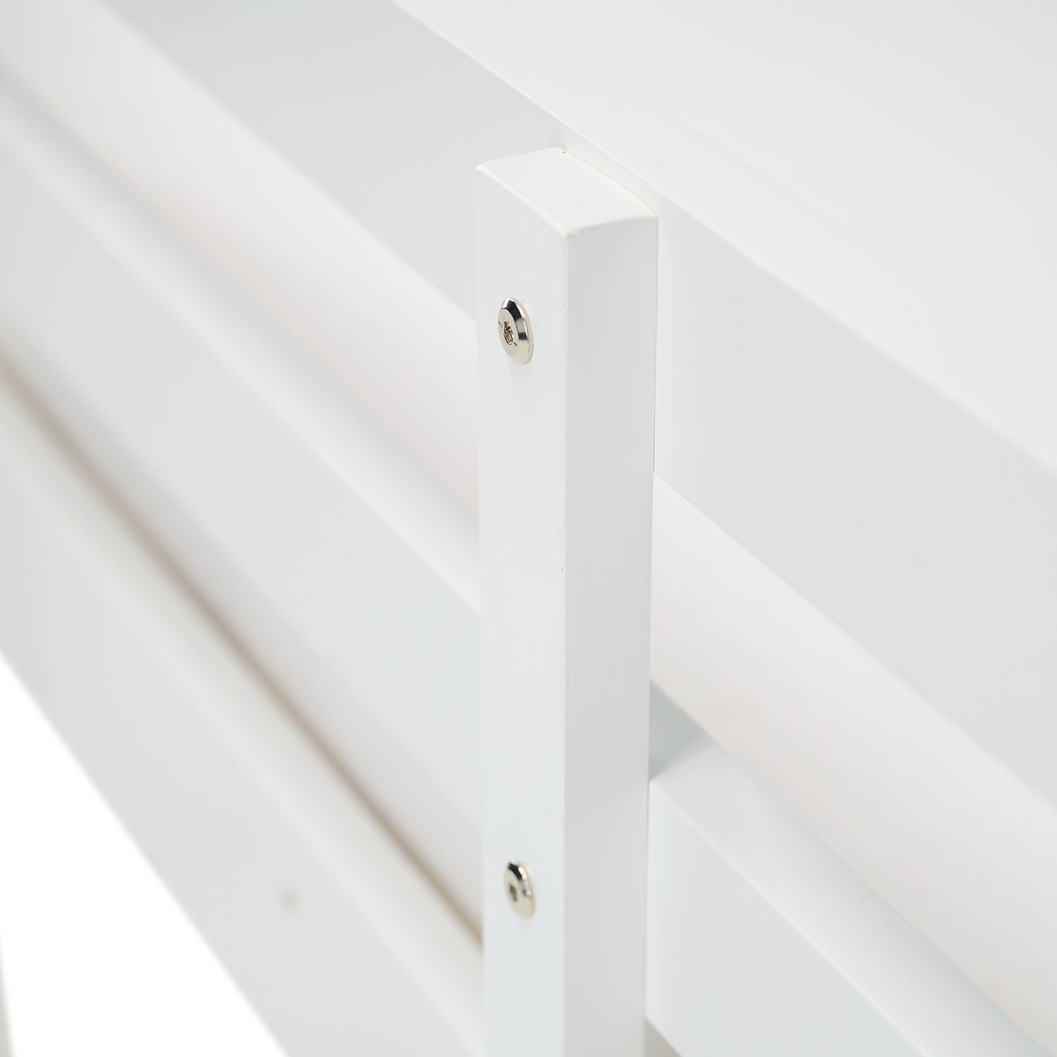 Children's loft bed, 90x200 cm, white with black curtain | Tunnel | Includes slatted base | Includes mattress