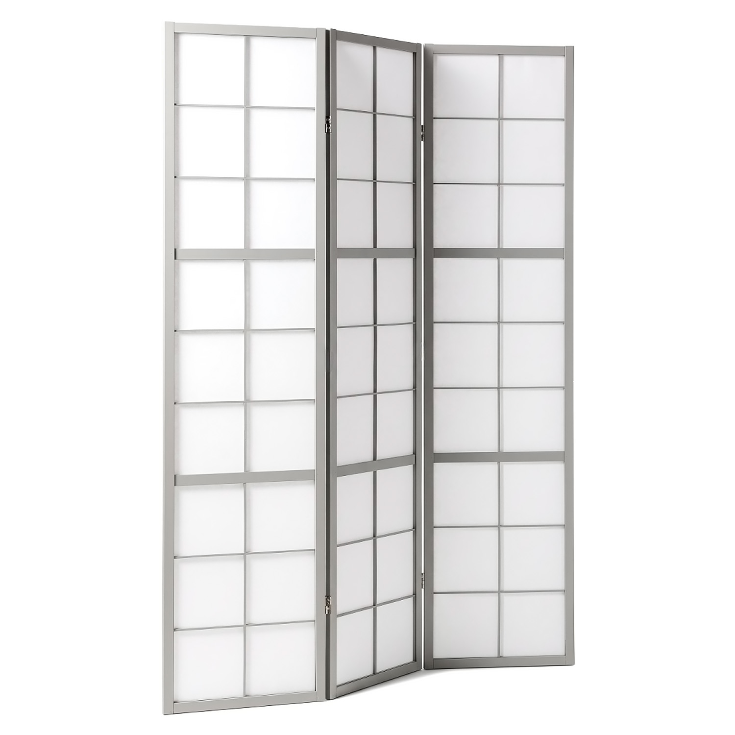 Paravent Grey Shoji | 3-panel | Wood | Room Divider | Partition Privacy Screen