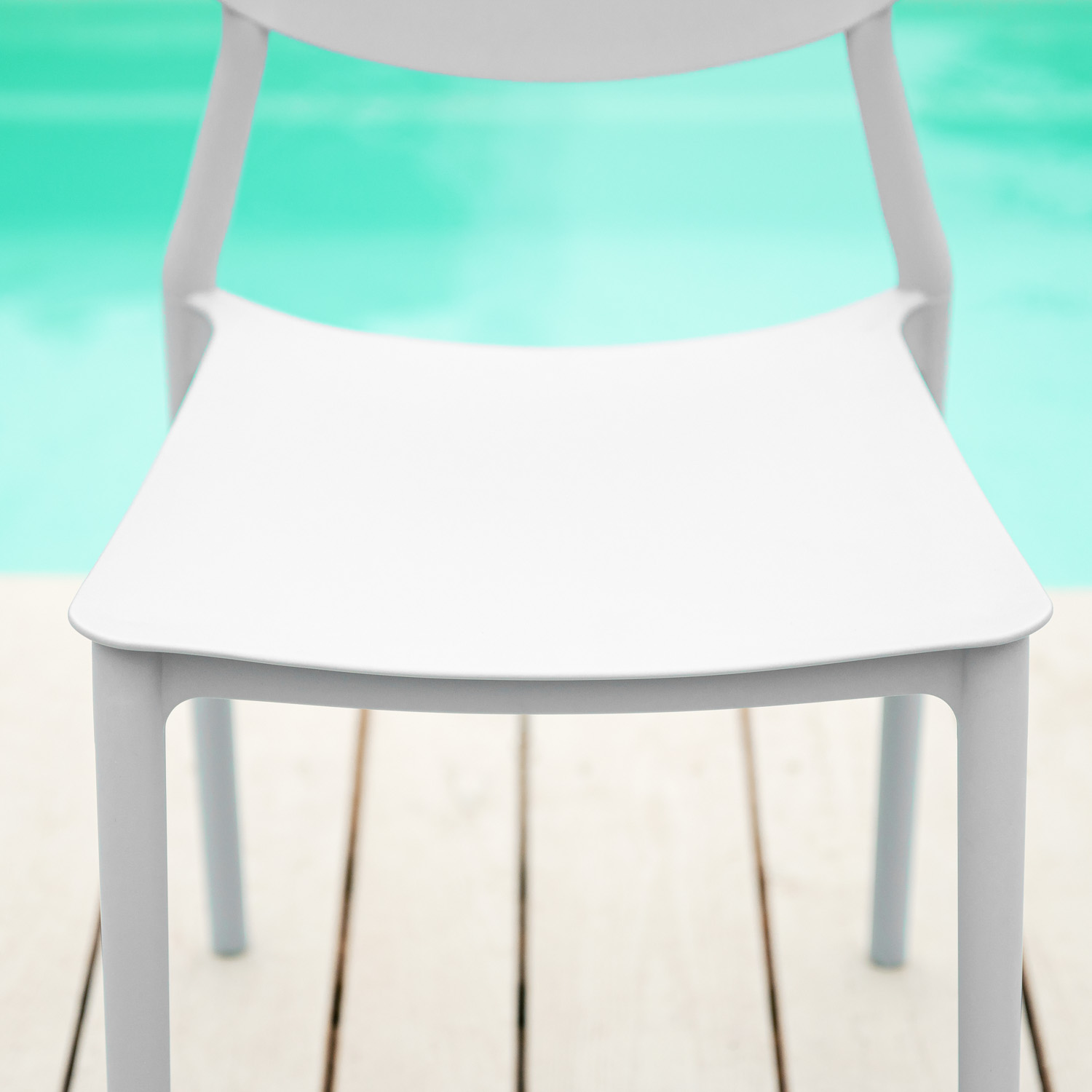 Garden chair Set of 4 Camping chairs Grey Outdoor chairs Plastic Stacking chairs Kitchen chairs