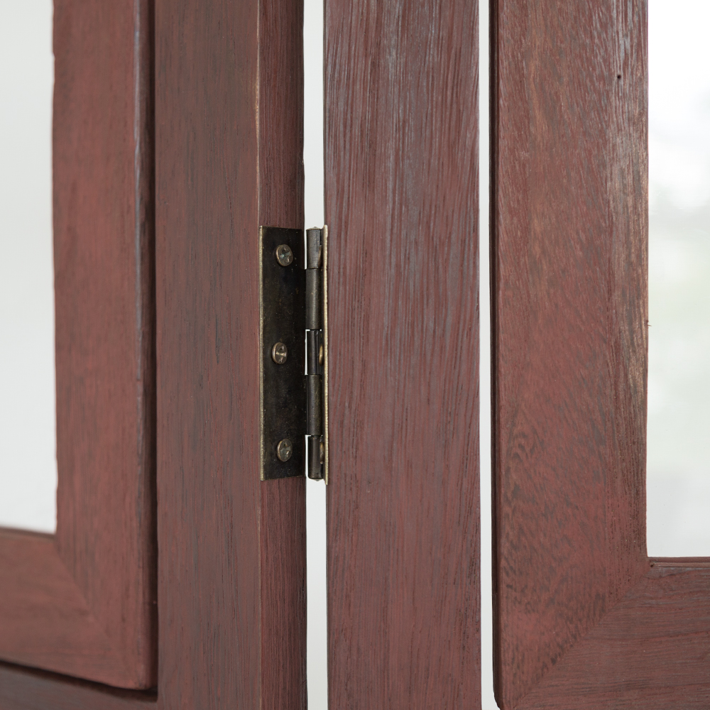 Paravent Pictures Photos Brown | 3-panel | Wood | Room Divider Partition Privacy Screen