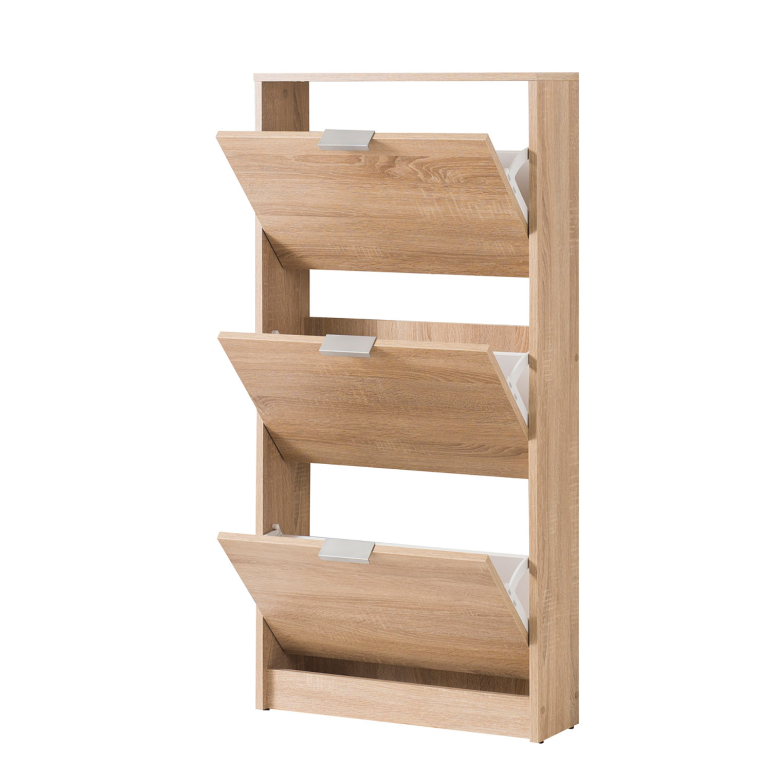 Shoe Rack Shoe Storage Shoe Cabinet Shoe Cupboard Wooden Oak 3 Tier Shoe Tipper