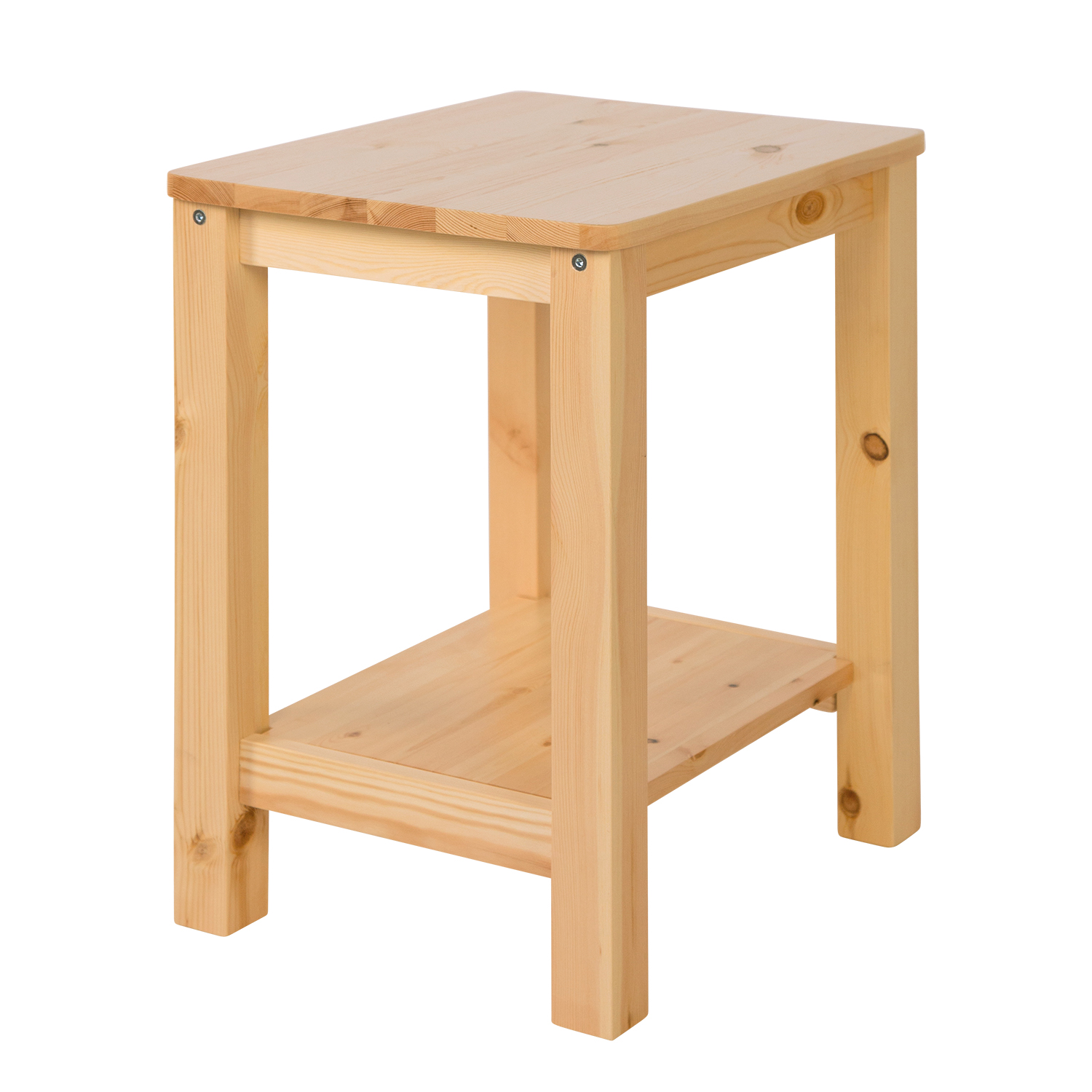 Wooden Stool Set of 2 Seat Stool Pine Wood Solid Table Stool Wardrobe Dining Room Dressing Room