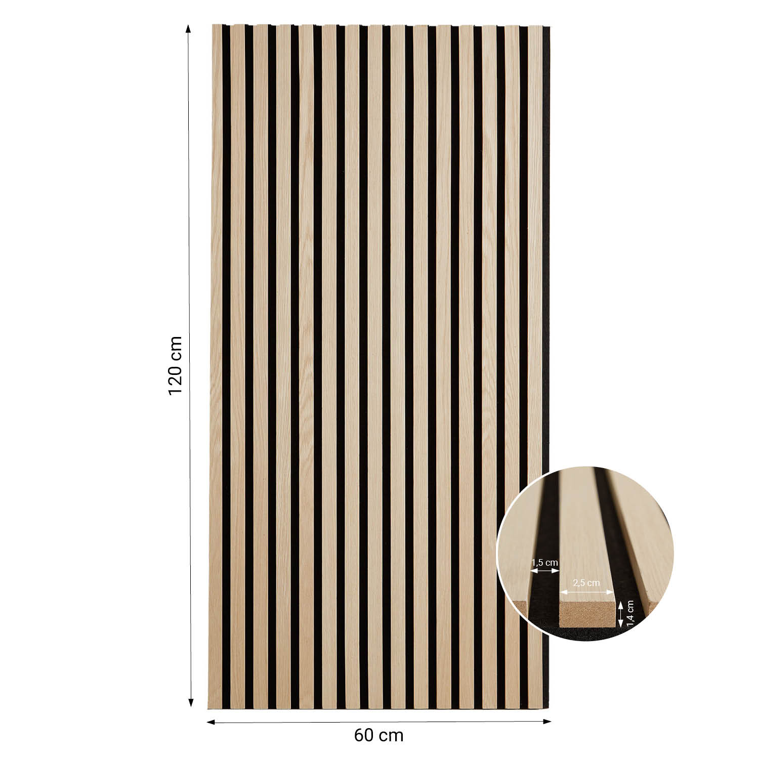 Akustikpaneele Holz Natur 60 x 120 cm 1, 2 oder 4 Paneele Wandpaneele Deckenpaneele 3D Wandpaneel Wandverkleidung Dekorpaneel