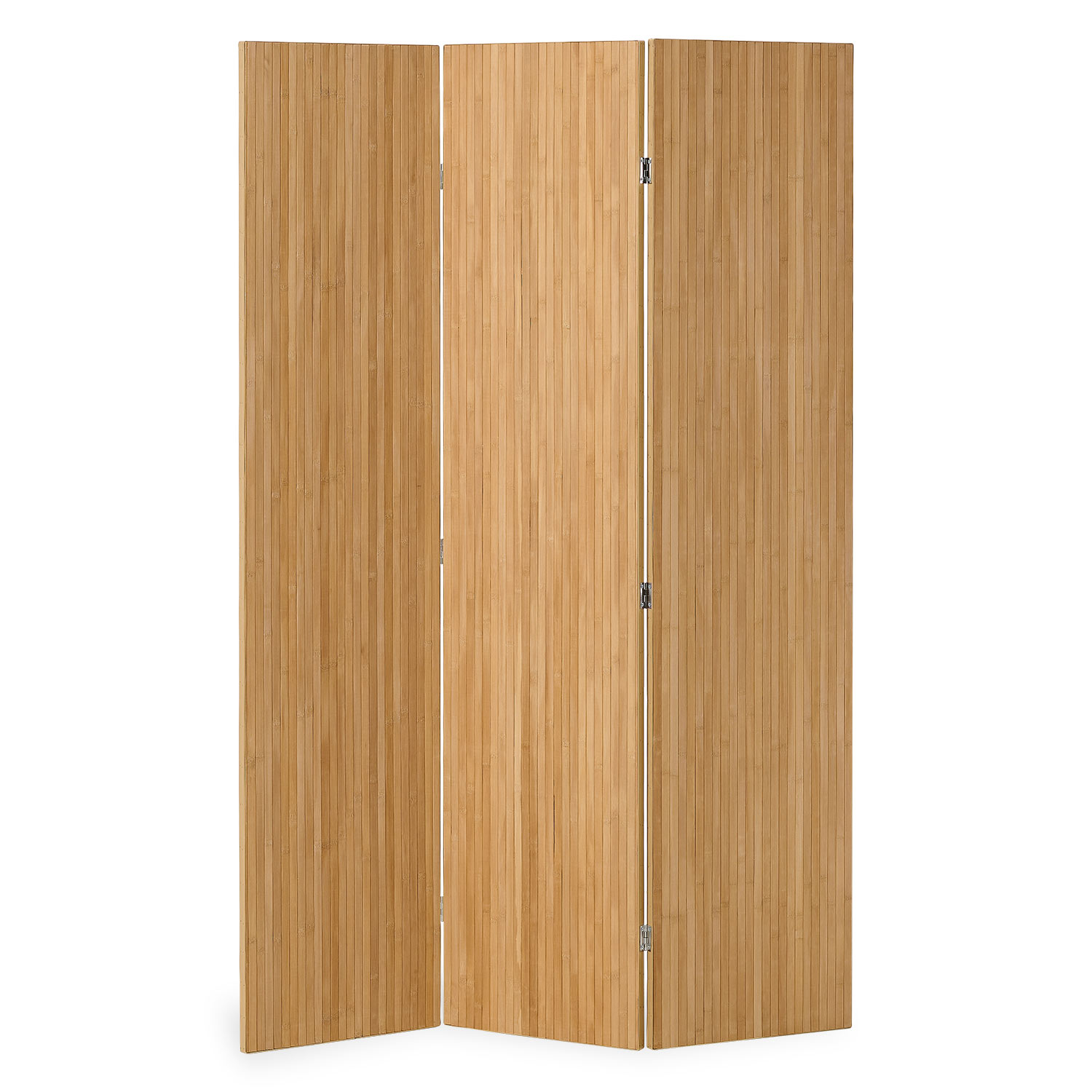 Paravent Natural Bamboo Slats | 3-panel | Wood | Room Divider Partition Privacy Screen