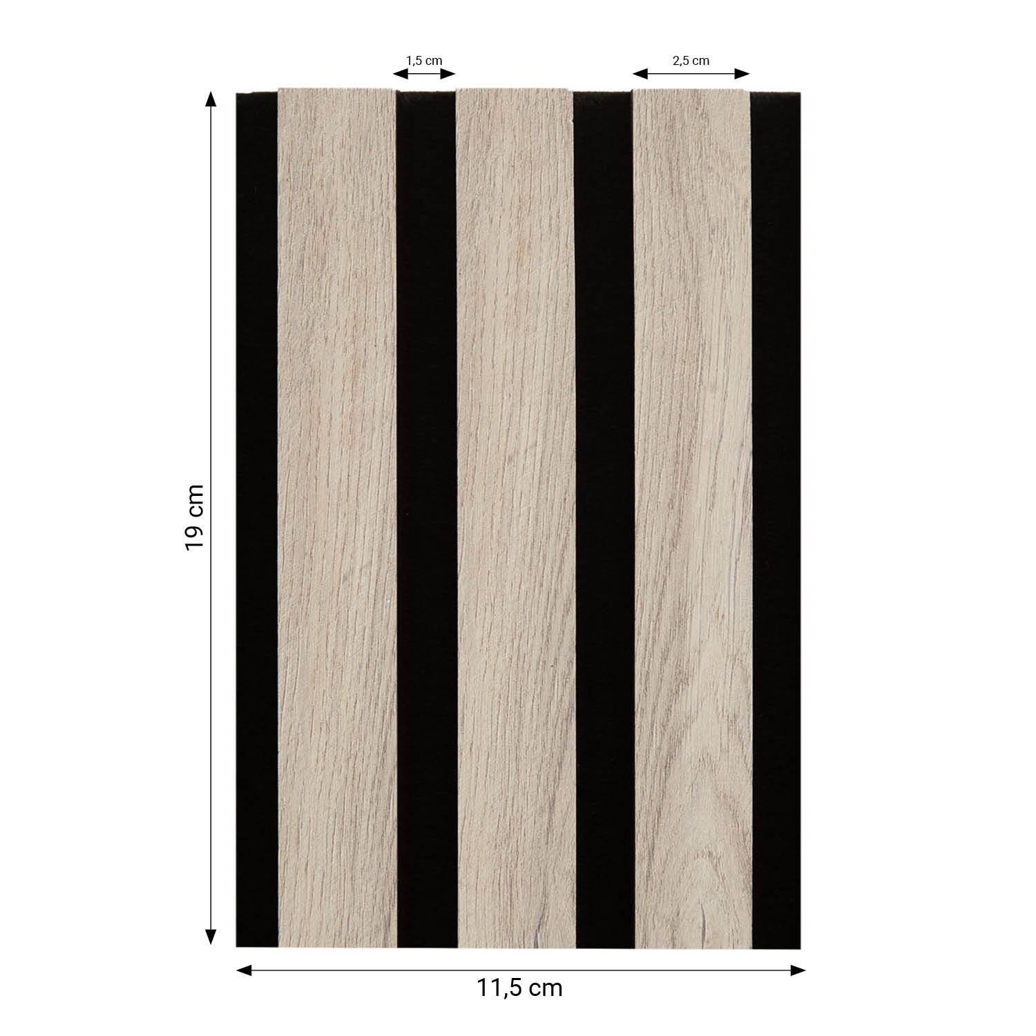 Sample box 4 Wall panels 11,5 x 19 cm Natural Brown Grey Cream Wood paneling for walls Acoustic panels Sound proof panels