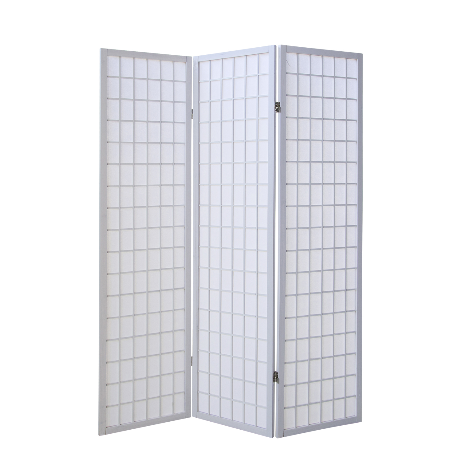 Paravent room divider 3 4 5 6 parts partition wall Shoji Foldable White