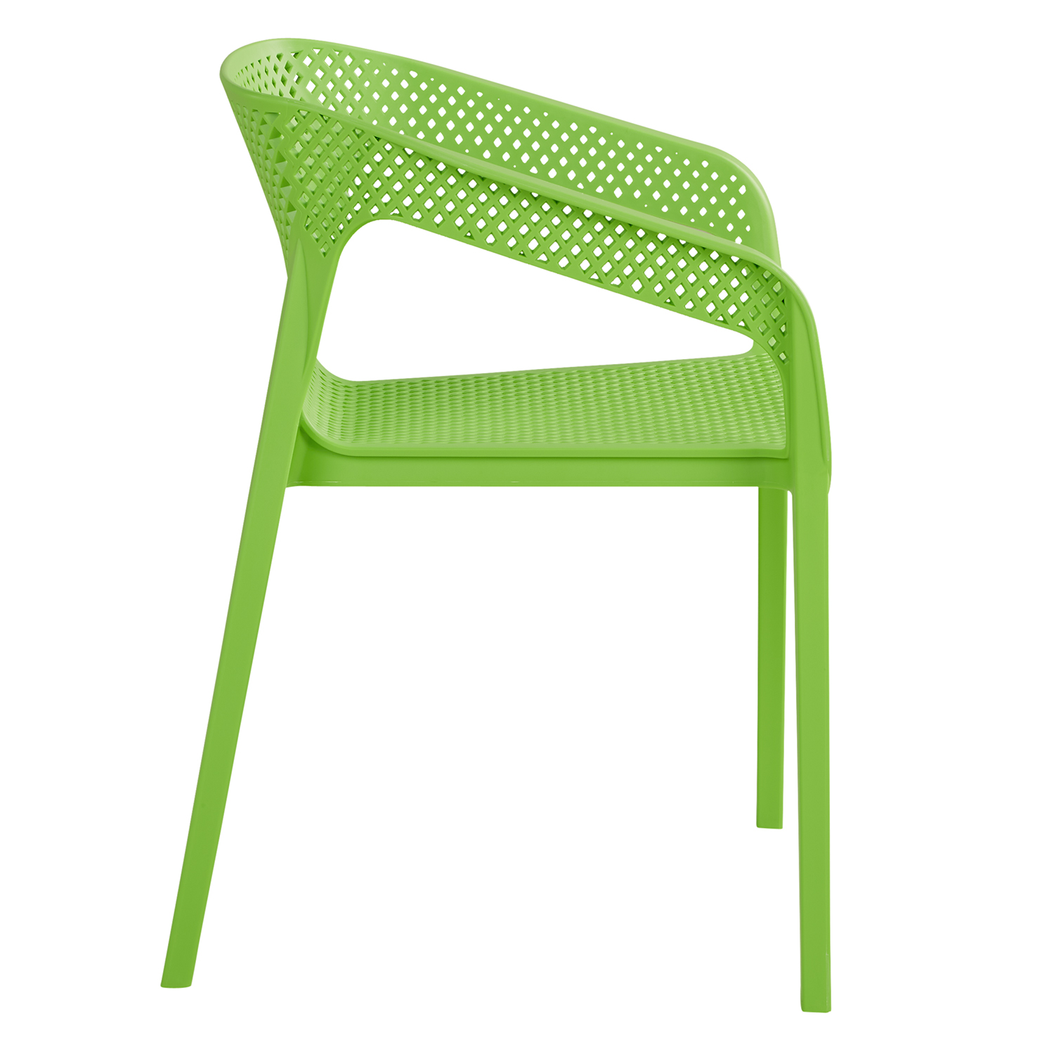 Chaise de jardin avec accoudoirs Vert Lot de 6 Fauteuils de jardin Plastique Chaises exterieur Chaises empilable