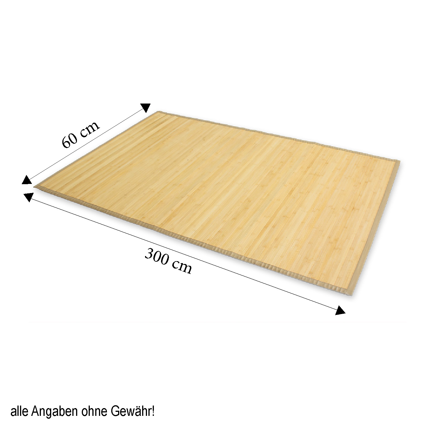 Bamboo carpet Rug 60 x 300 Light