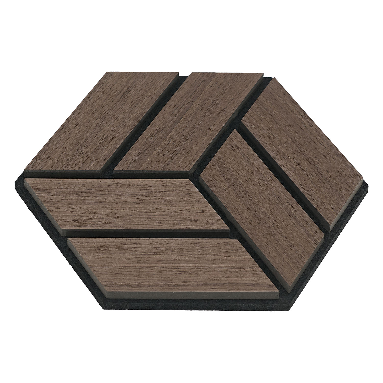 Acoustic Panels Wall Panels Hexagon Honeycomb 30 x 26 cm Brown Walnut | Wood | 20-piece Set | 3D