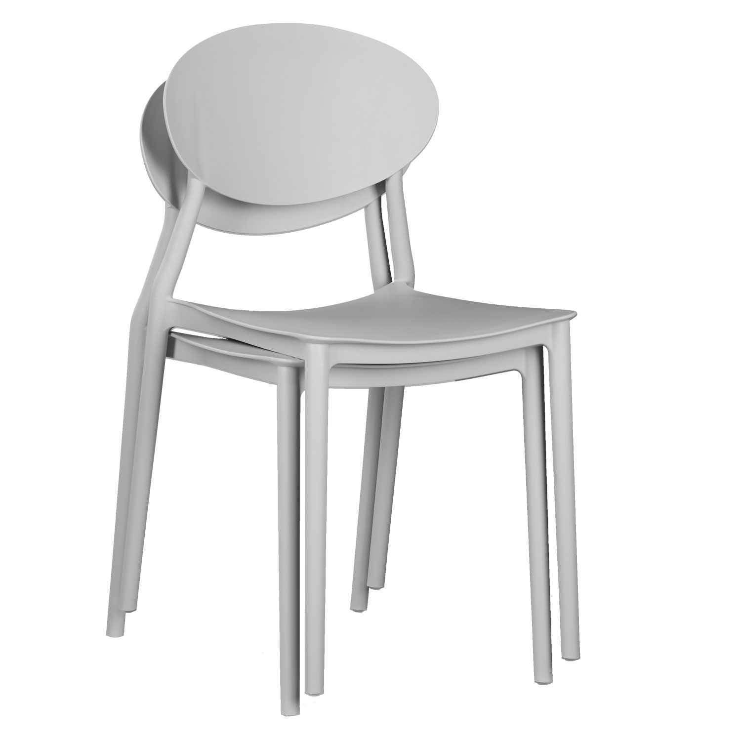 Garden chair Set of 4 Camping chairs Grey Outdoor chairs Plastic Stacking chairs Kitchen chairs Garden chair Set of 4 Camping chairs 5 different colours Outdoor chairs Plastic Stacking chairs Kitchen chairs