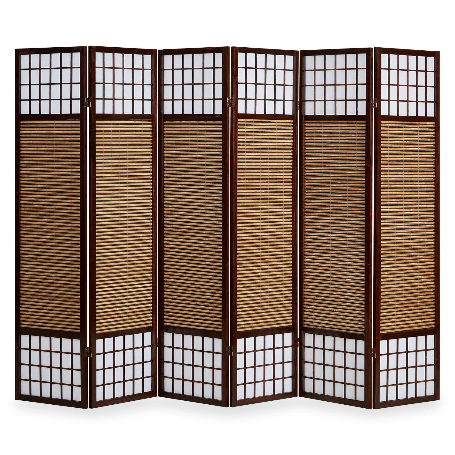Paravent room divider 3 4 5 6 parts wood partition wall privacy screen black brown