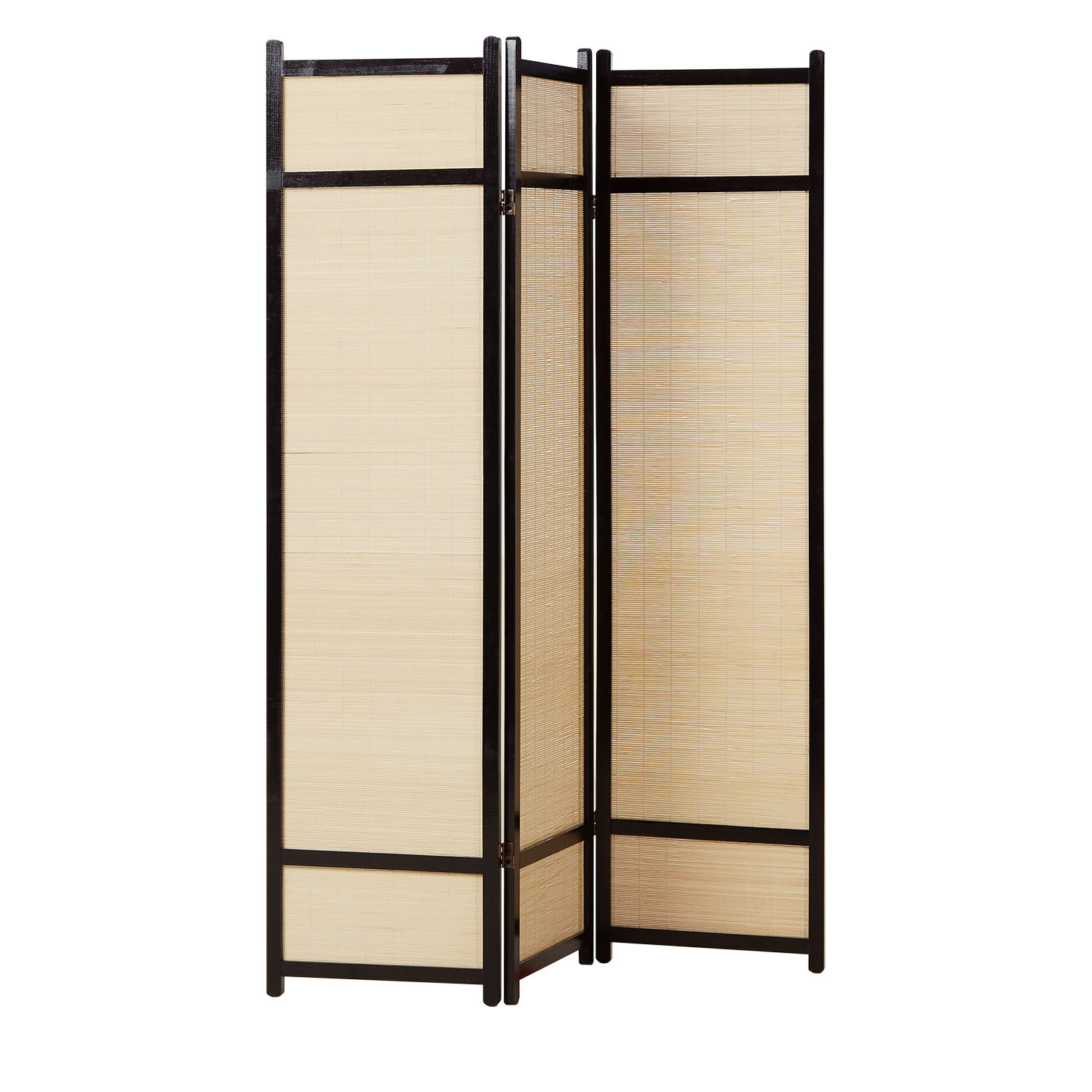 Paravent Brown Bamboo Natural | 3-panel | Wood | Room Divider Partition Privacy Screen