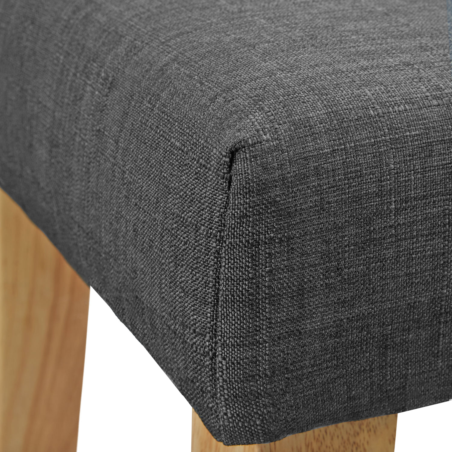 Upholstered Bench Dark Grey Seat Bench Side Bench Stool Seating 103 cm