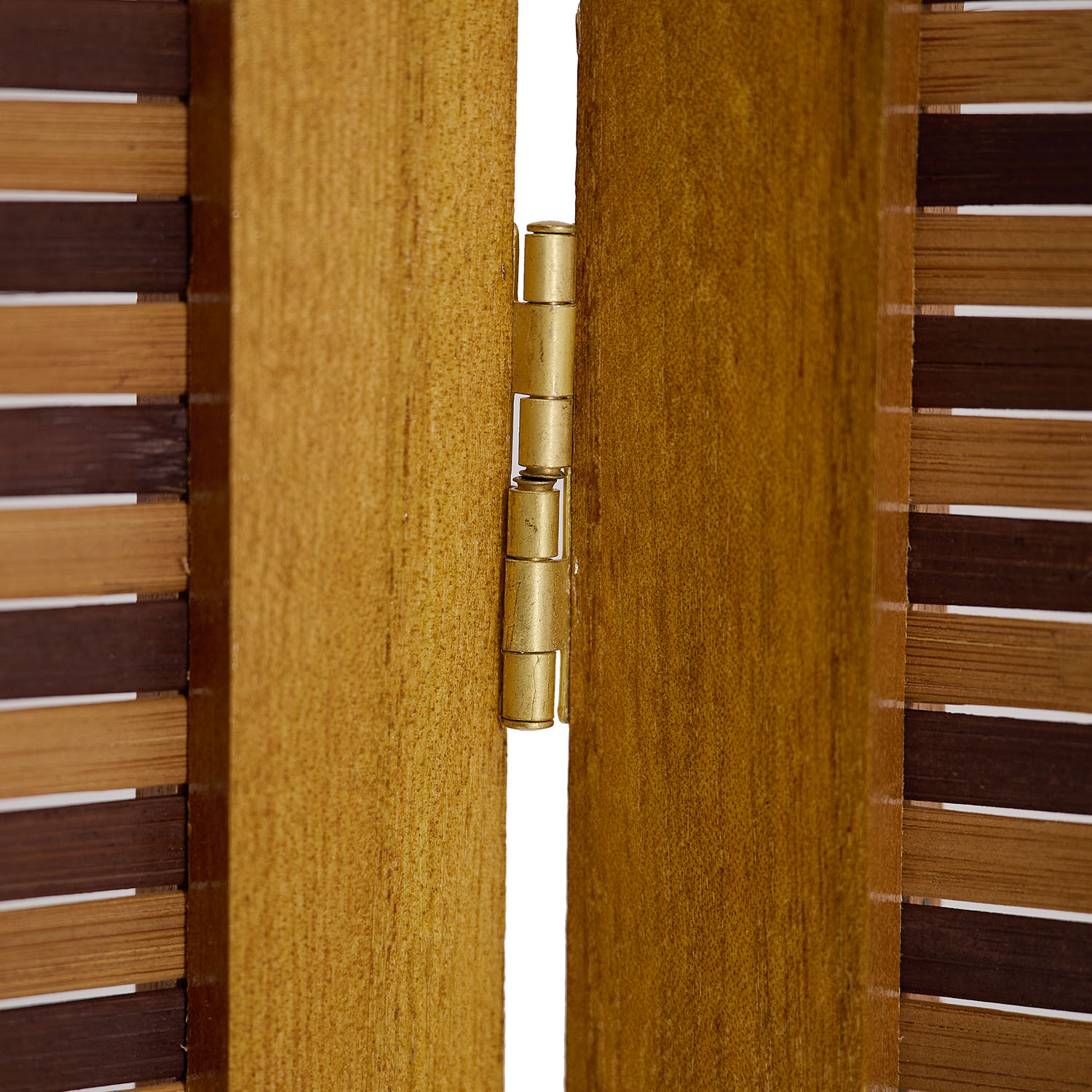 Brown Wooden Screen (3-panel) – Stylish Wooden Room Divider & Privacy Screen