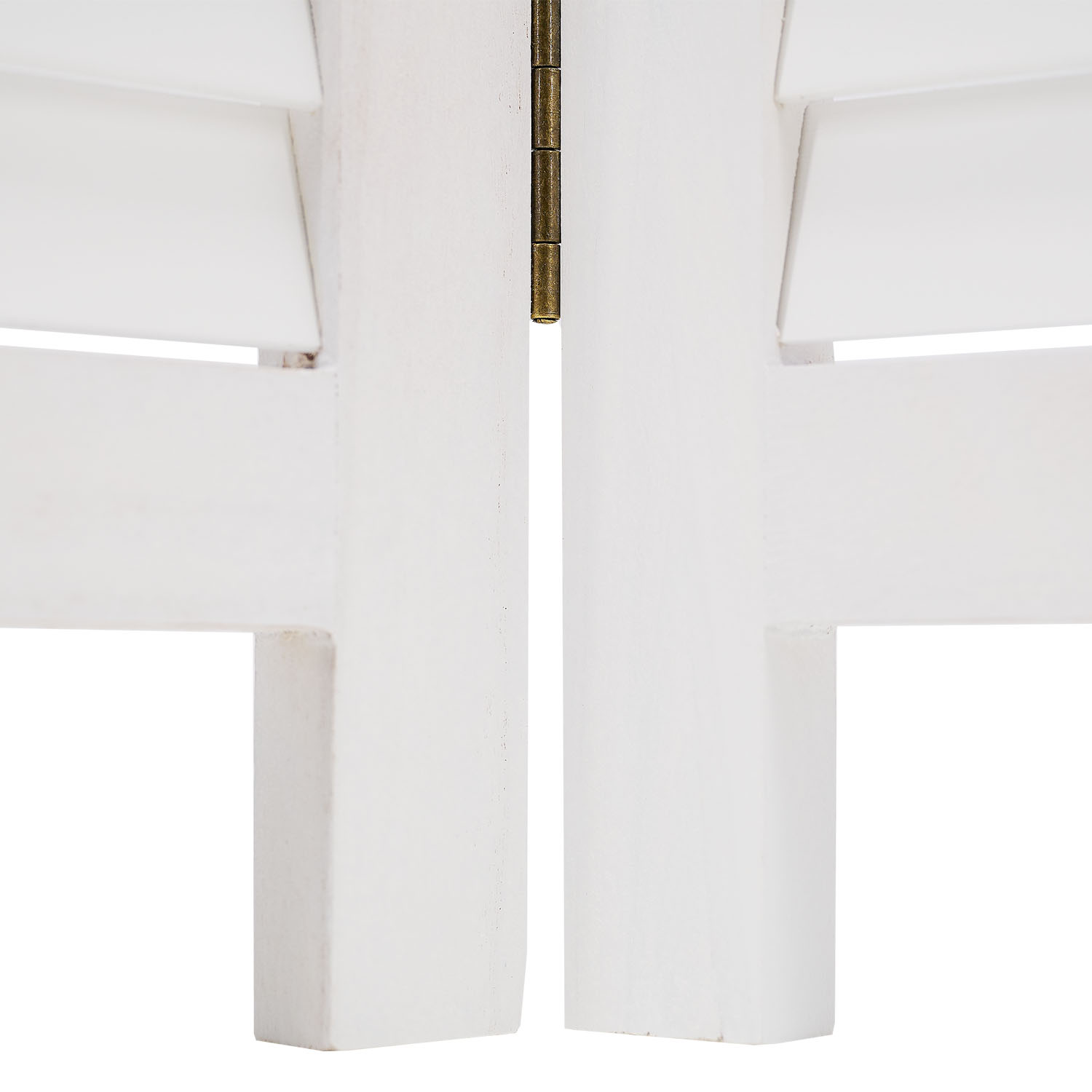 Paravent White Wooden Slats | 3-panel | Wood | Room Divider Partition Privacy Screen