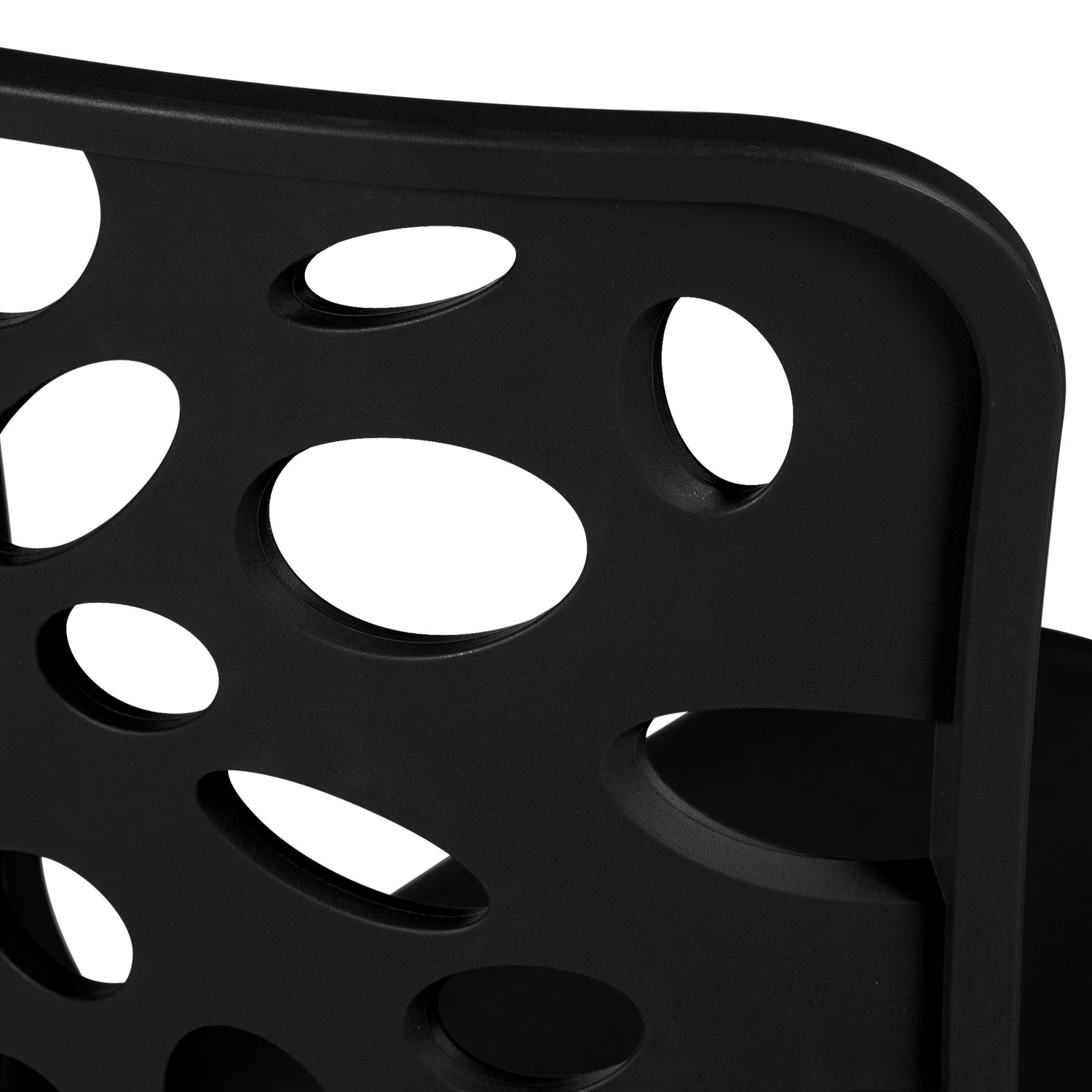 Chaise de jardin Lot de 4 Moderne Noir Chaises design Plastique Chaises exterieur Chaises empilable Chaise de cuisine