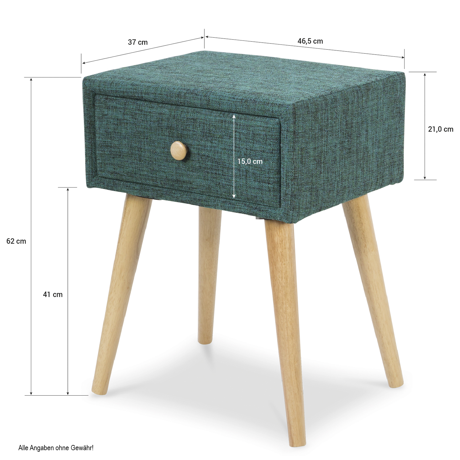 Bedside Table Nightstand Turquoise Bedroom Night Table Cupboard Drawer