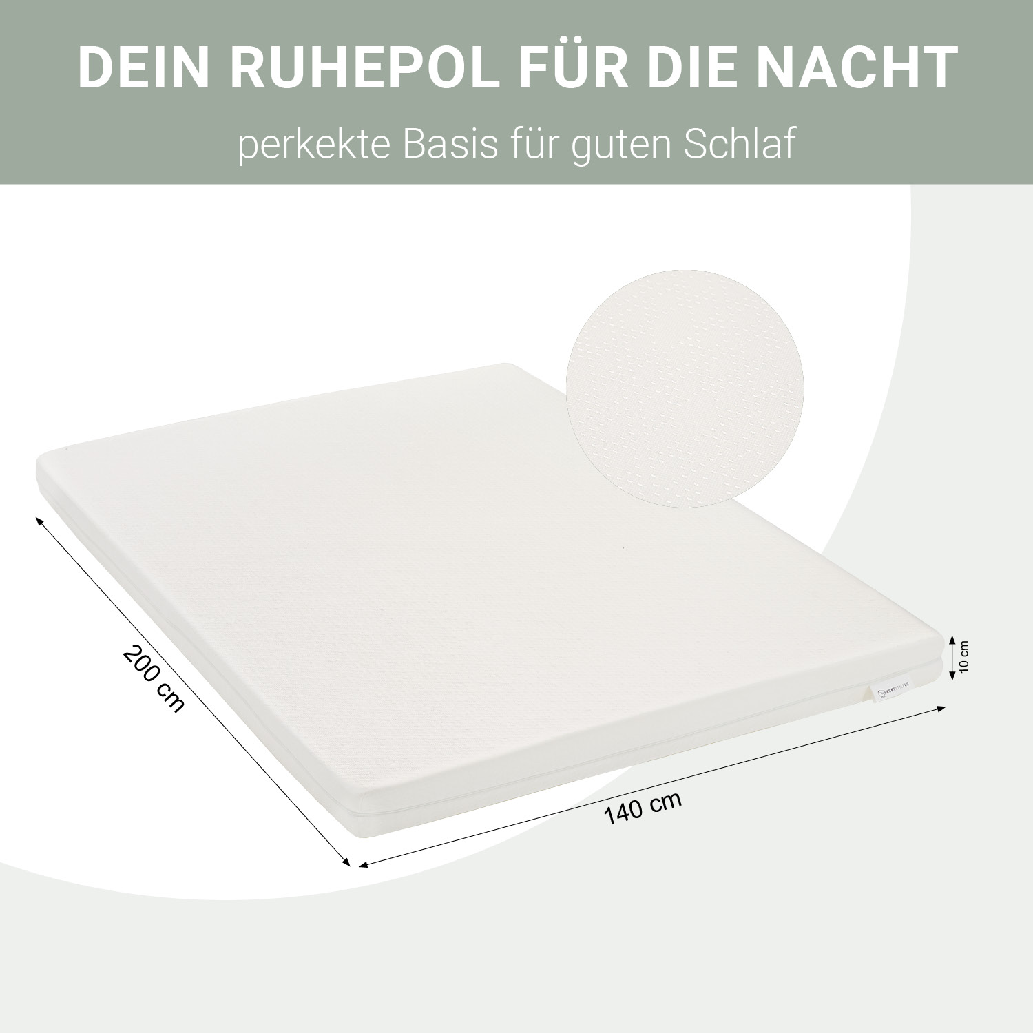 Solid Pine Wood Bed, 140x200 cm – Double Bed with Mattress and Slatted Base