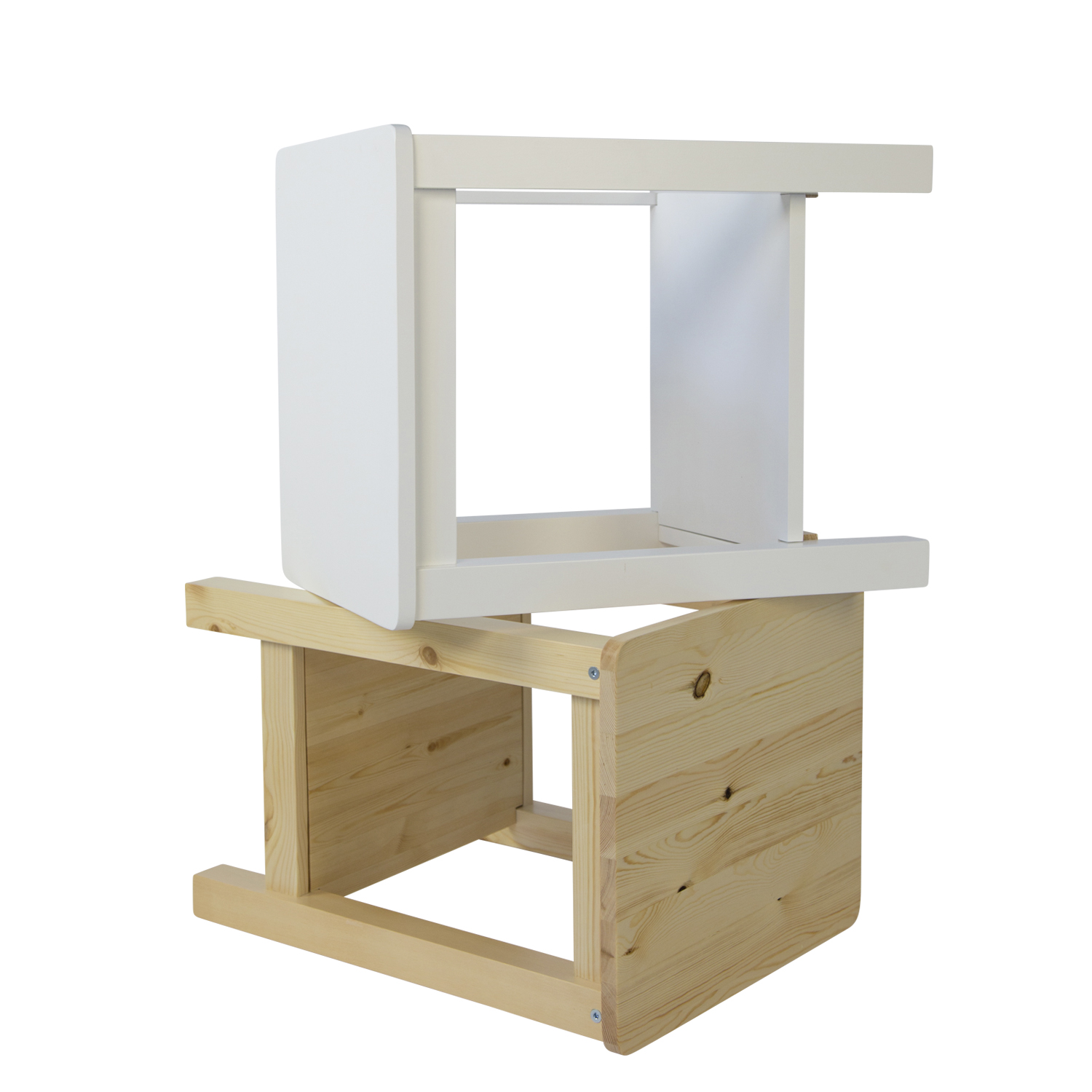 Table de chevet en bois table de blanc canapé table