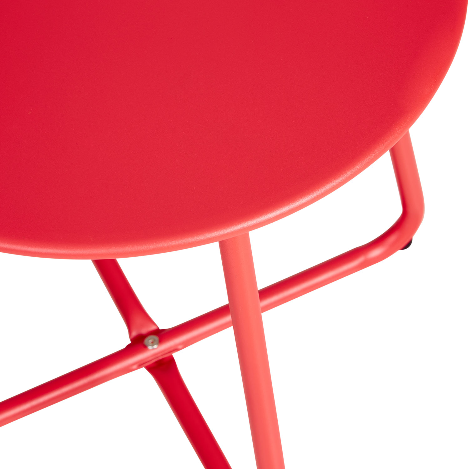 Coffee table Side table Round Garden Table Red Metal Small table Outdoor table Bistro table
