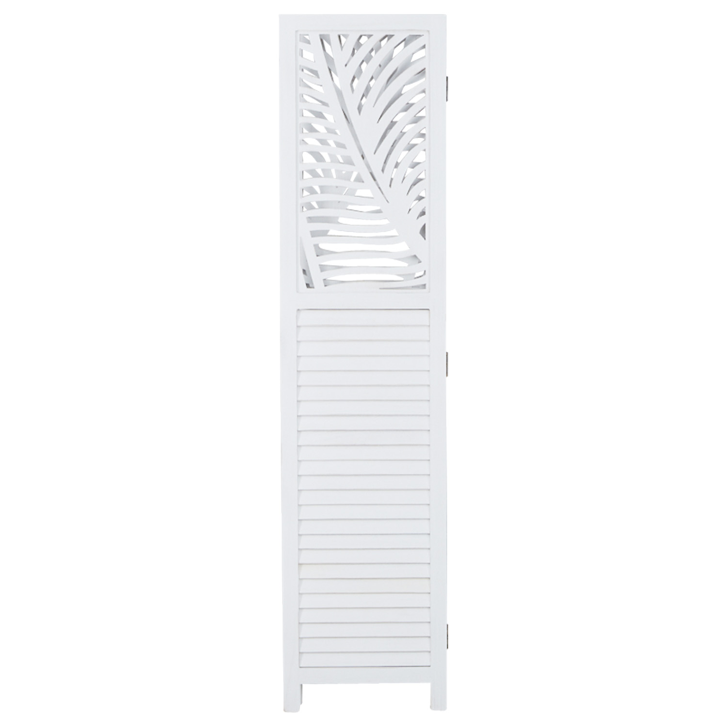 Paravent White Rattan-Style Decorations | 3-panel | Wood | Room Divider Partition Privacy Screen