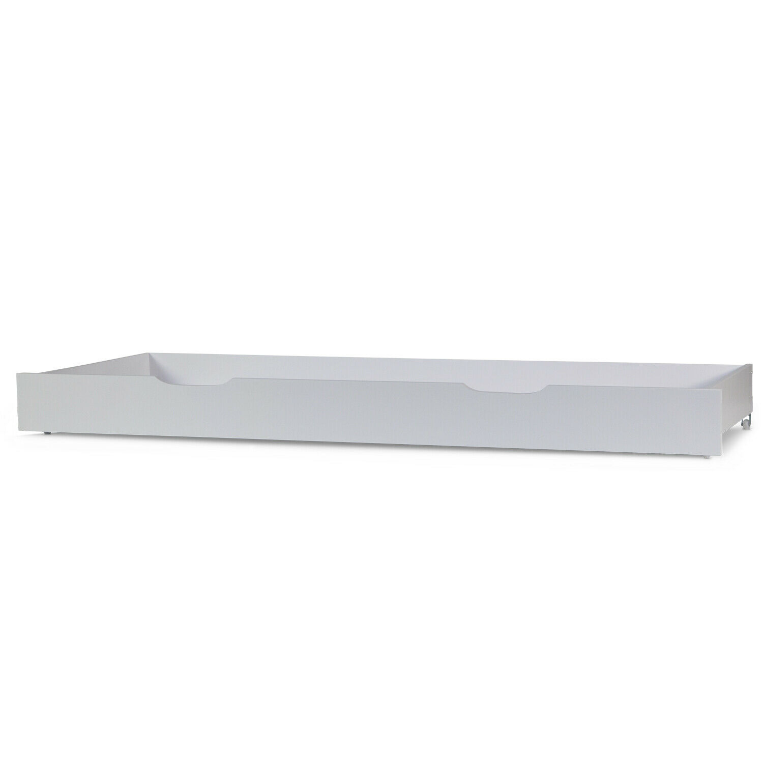 Wooden Bed Drawer Pull-Out Bed Box Storage with Castors White