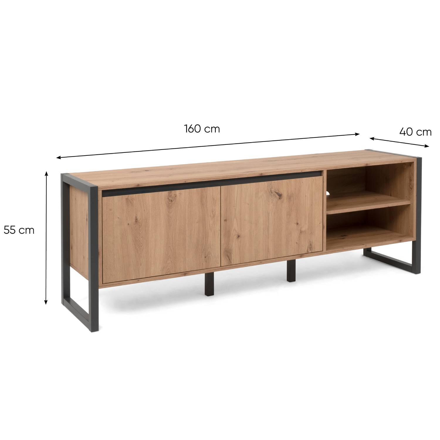 TV Board TV Cabinet TV Stand Sideboard Storage Industrial Style Wood Media Unit