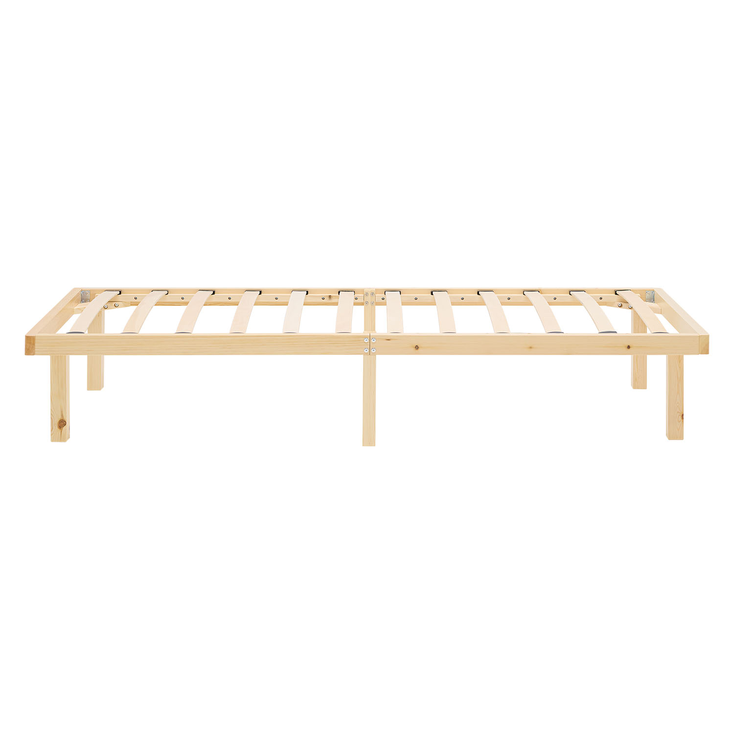 Bed frame 90x200 cm Wooden bed Untreated Single bed Solid wood Bed without headboard Guest bed Youth bed Mattress Slatted frame