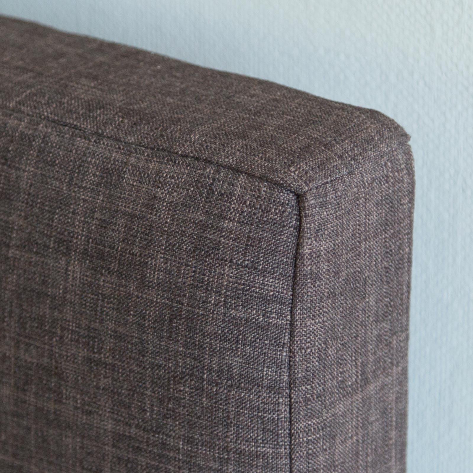 Upholstered bed 180x200 cm brown | with slatted frame | double fabric bed frame