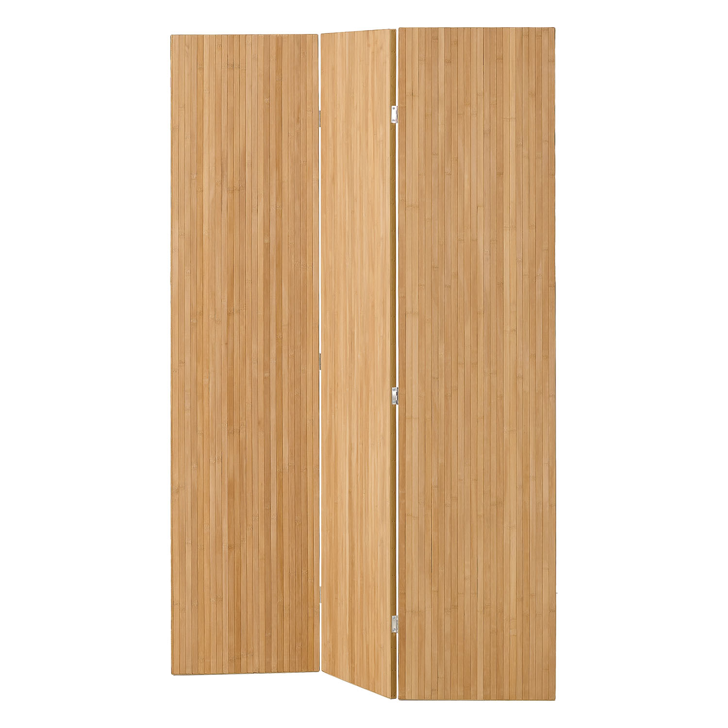 Paravent Natural Bamboo Slats | 3-panel | Wood | Room Divider Partition Privacy Screen