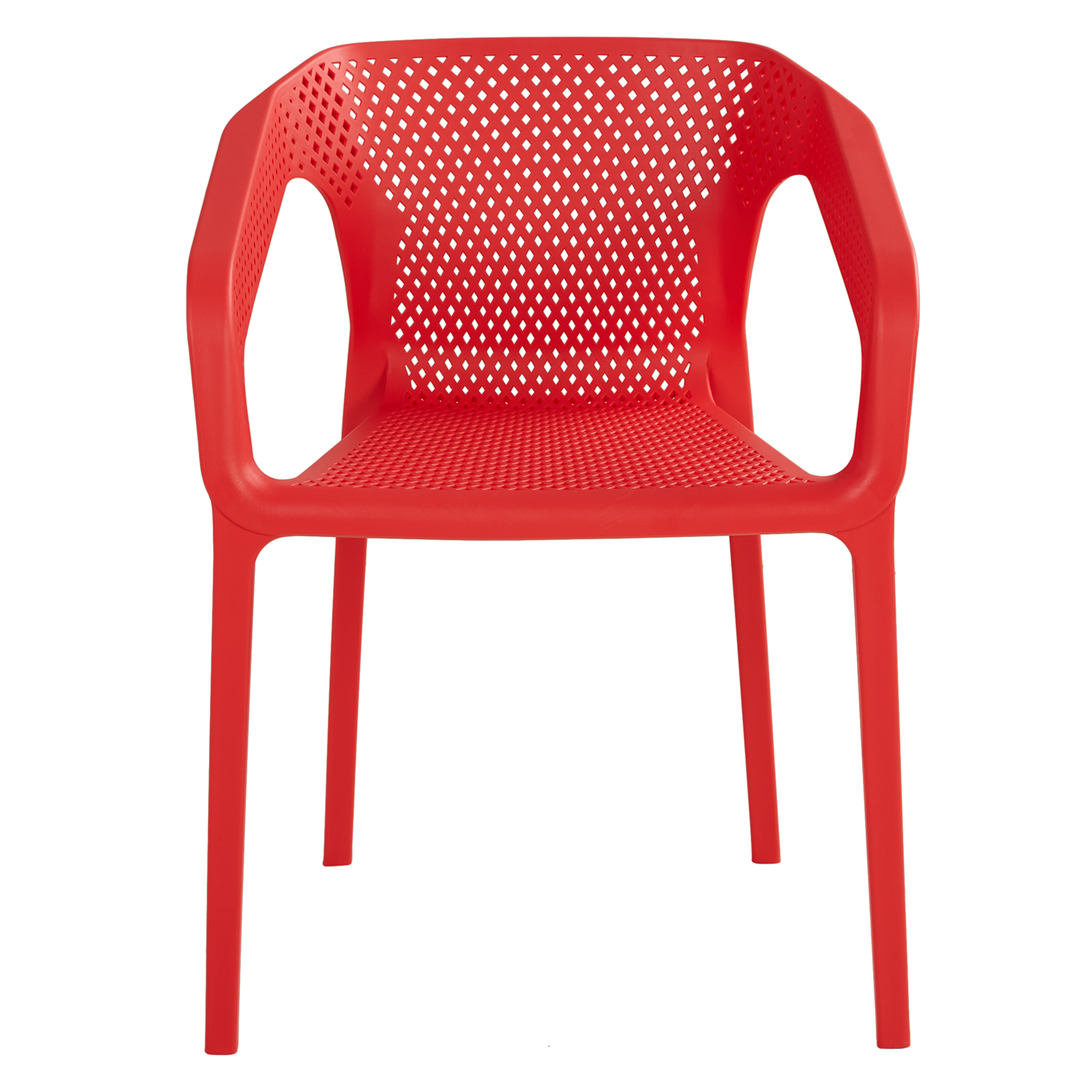 Set of 4 Garden chair with armrests Camping chairs Red Outdoor chairs Plastic Egg chair Lounger chairs Stacking chairs