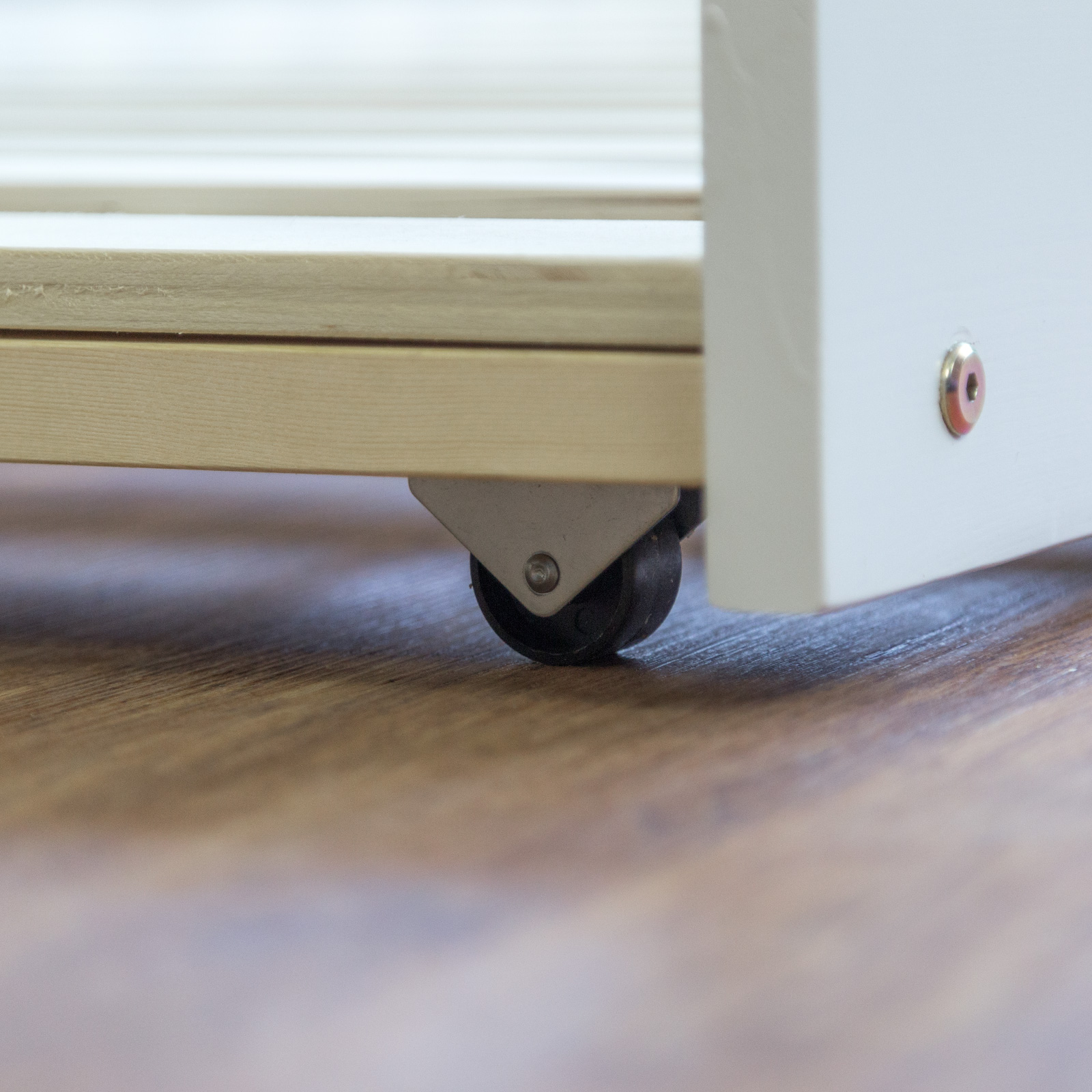 Wooden Bed 90x200 cm White | Extends to a Double Bed | Bunk Bed | With Slatted Base | Pull-Out Bed, Functional Bed, Duo Bed