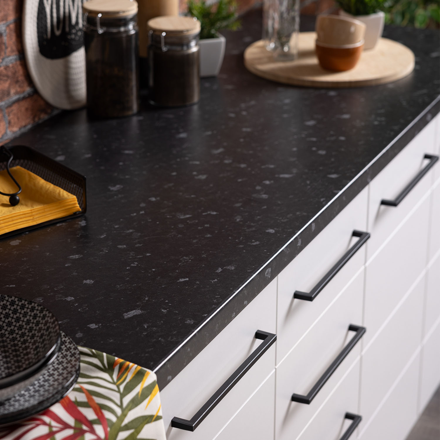 200 cm White Kitchen Unit – Modern Kitchen Unit Without Appliances, Featuring Storage Space