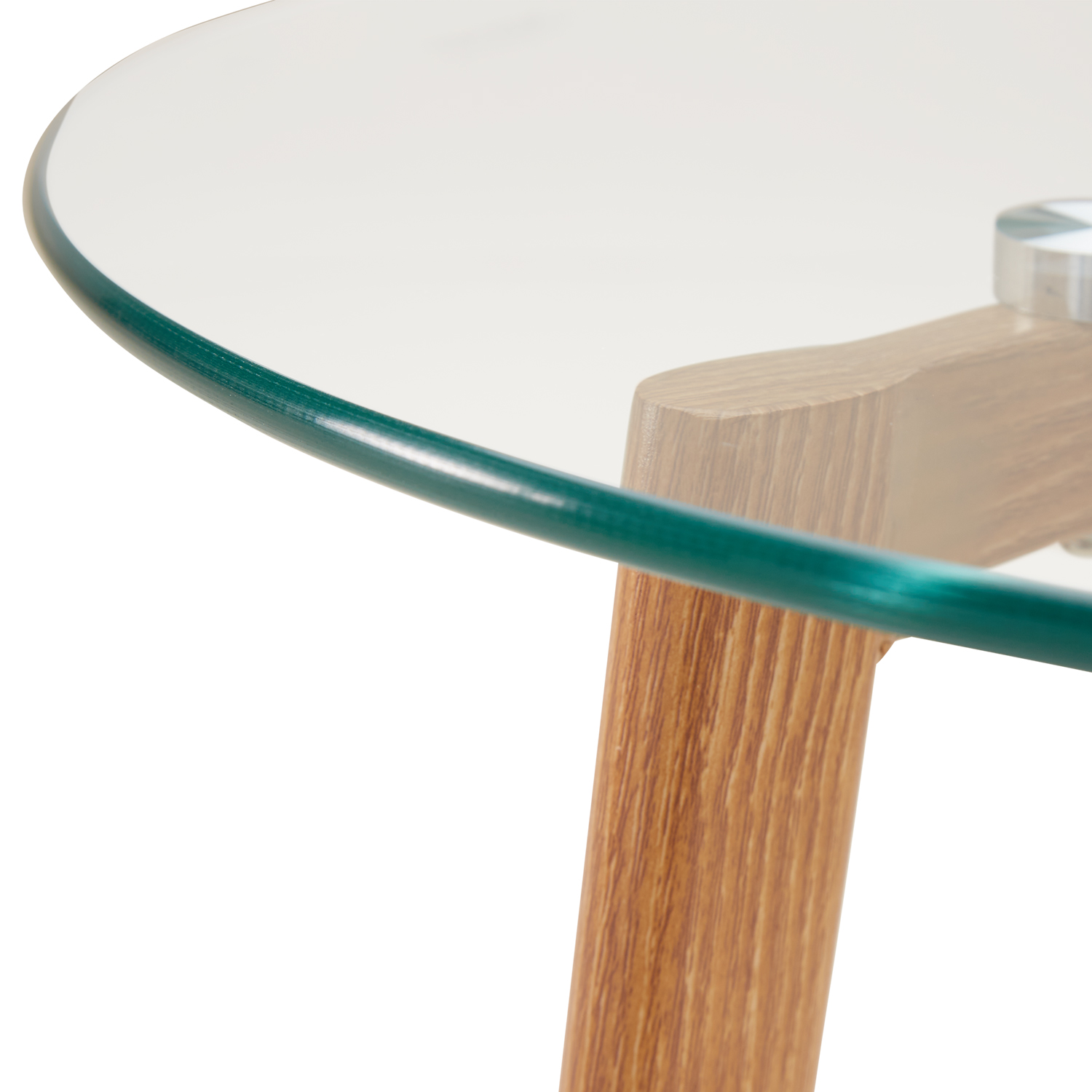 Round Coffee table Side table Set of 2 Living room tables Glass Cocktail table Small table