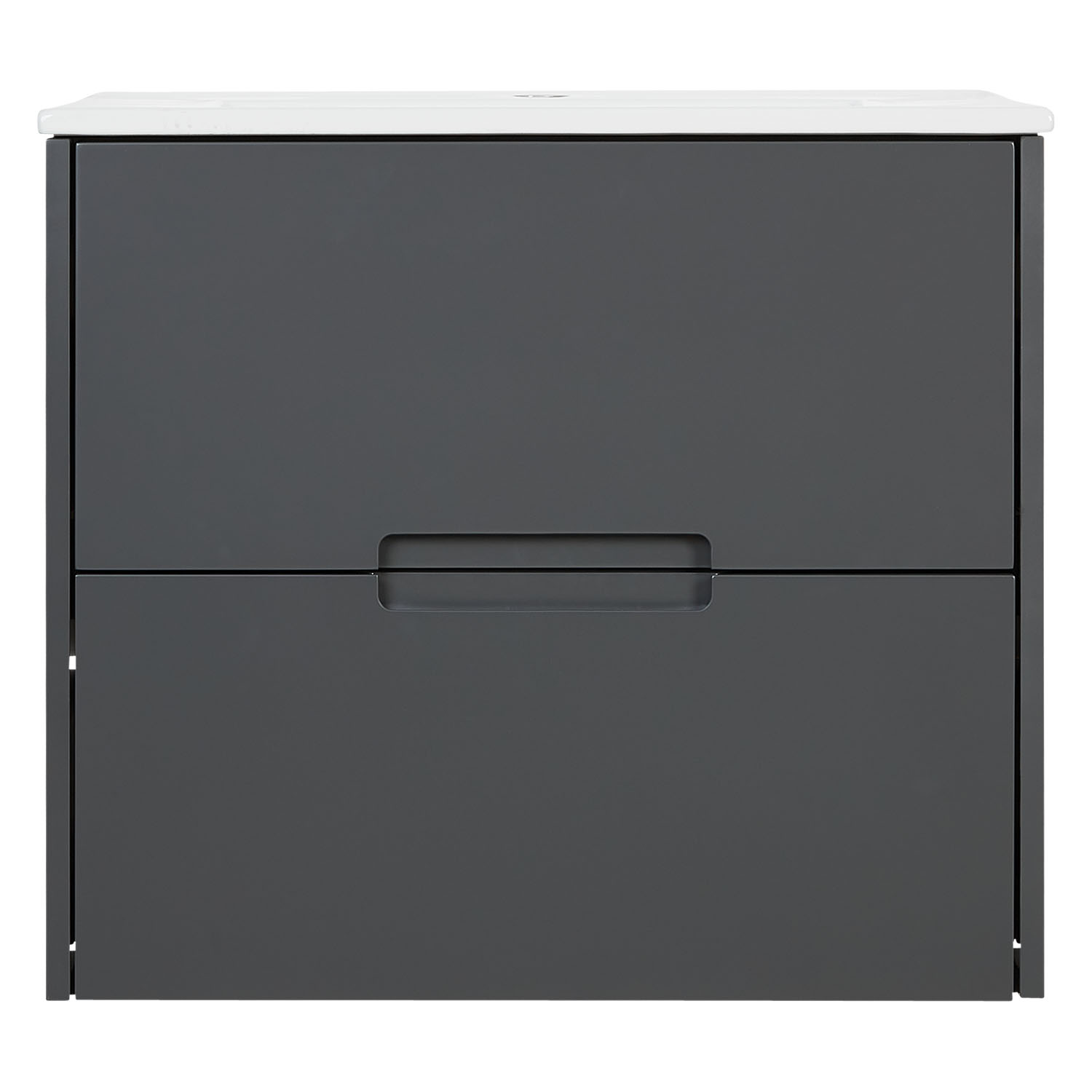 Bathroom cabinet 60 cm Wood Grey Storage Vanity unit Bathroom furniture Sink unit Washroom wall cabinet